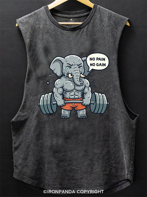 No Pain No Gain Scoop Bottom Cotton Tank
