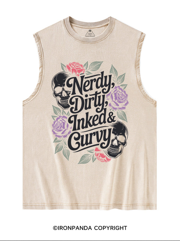 NERDY, DIRTY, INKED & CURVY Washed Tank