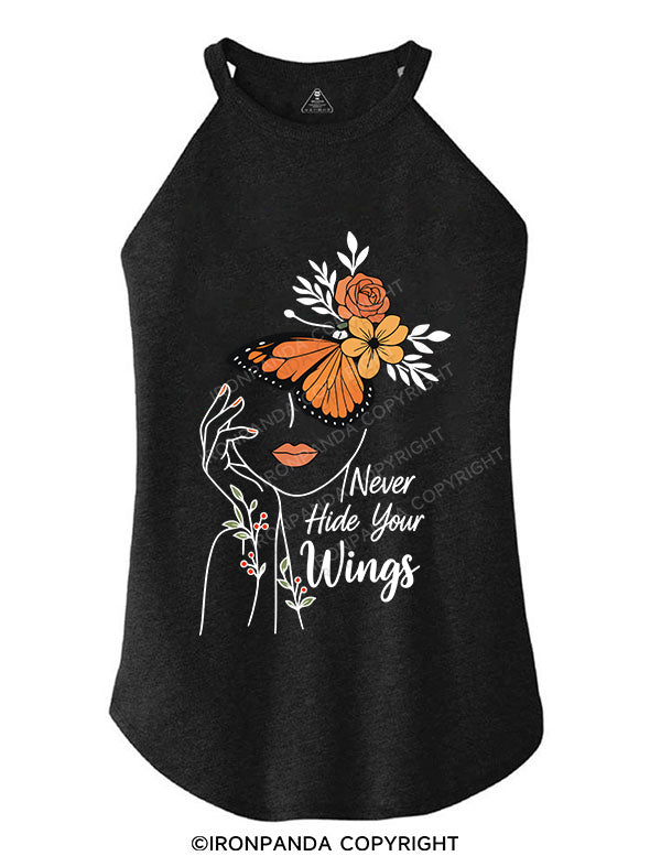 Never hide your wings ROCKER COTTON TANK