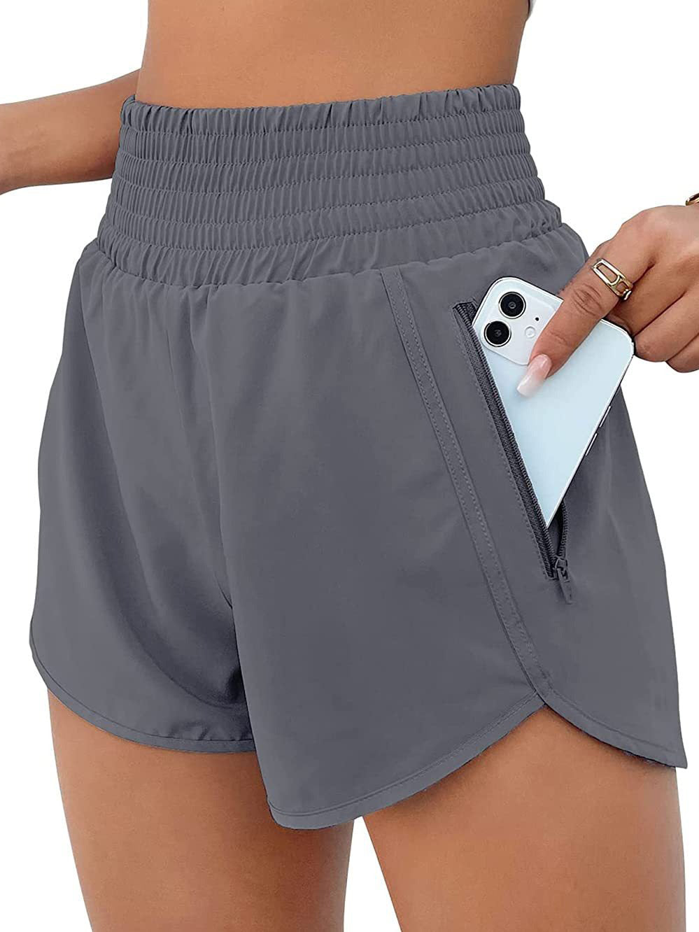Ironpanda High-Waisted Dual-Layer Performance Shorts