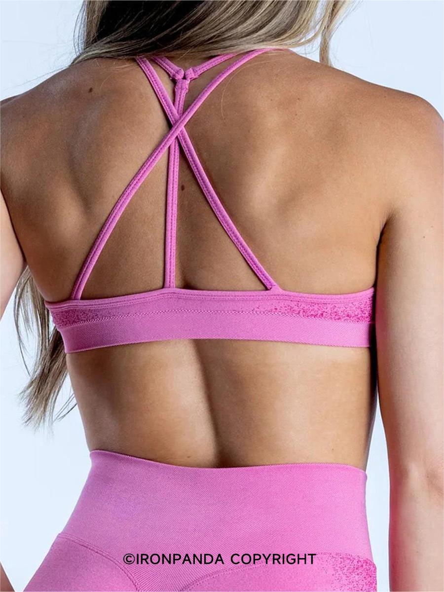 Toned Back Jacquard Sports Bra