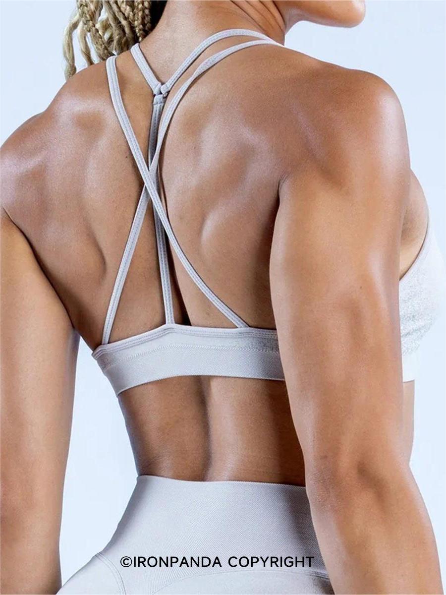 Toned Back Jacquard Sports Bra