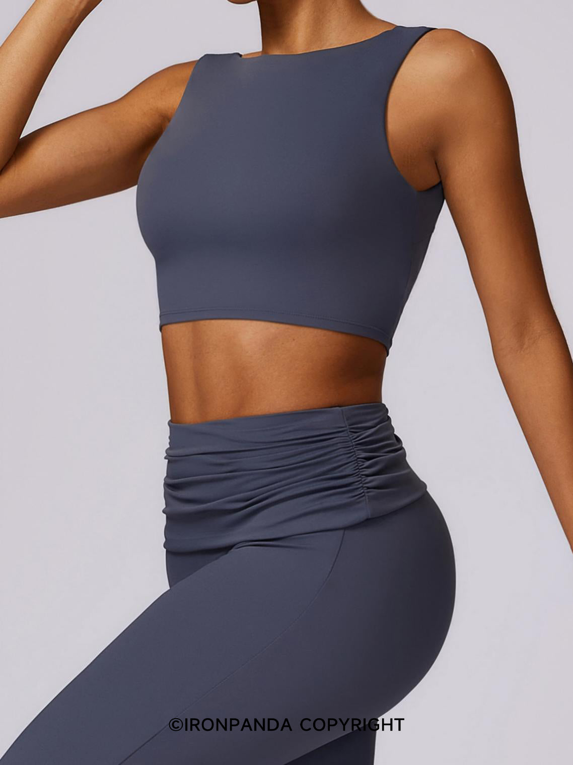 Padded Boat Neck U-Back Workout Tank Top