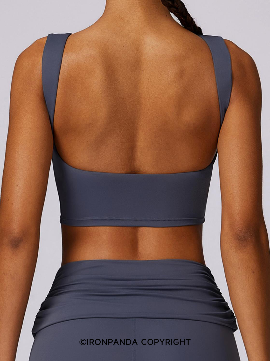Padded Boat Neck U-Back Workout Tank Top