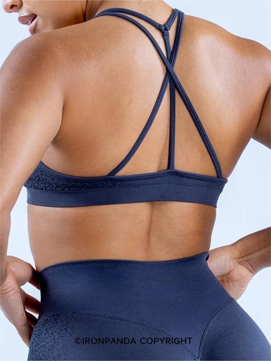 Toned Back Jacquard Sports Bra