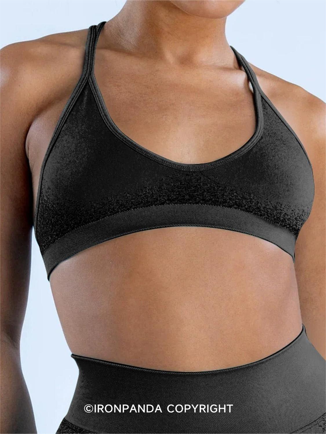 Toned Back Jacquard Sports Bra