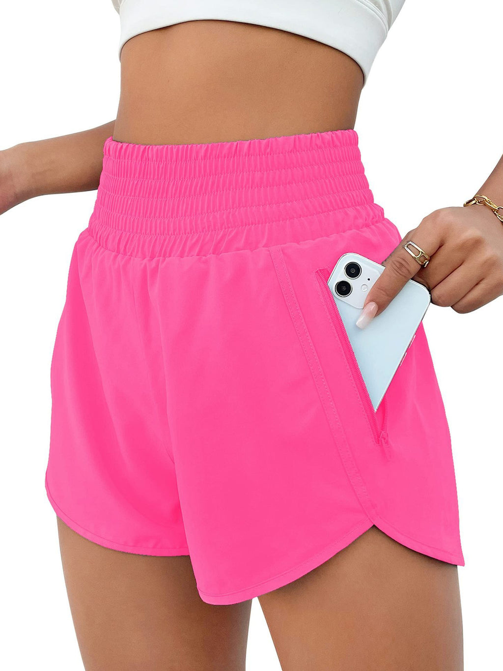 Ironpanda High-Waisted Dual-Layer Performance Shorts