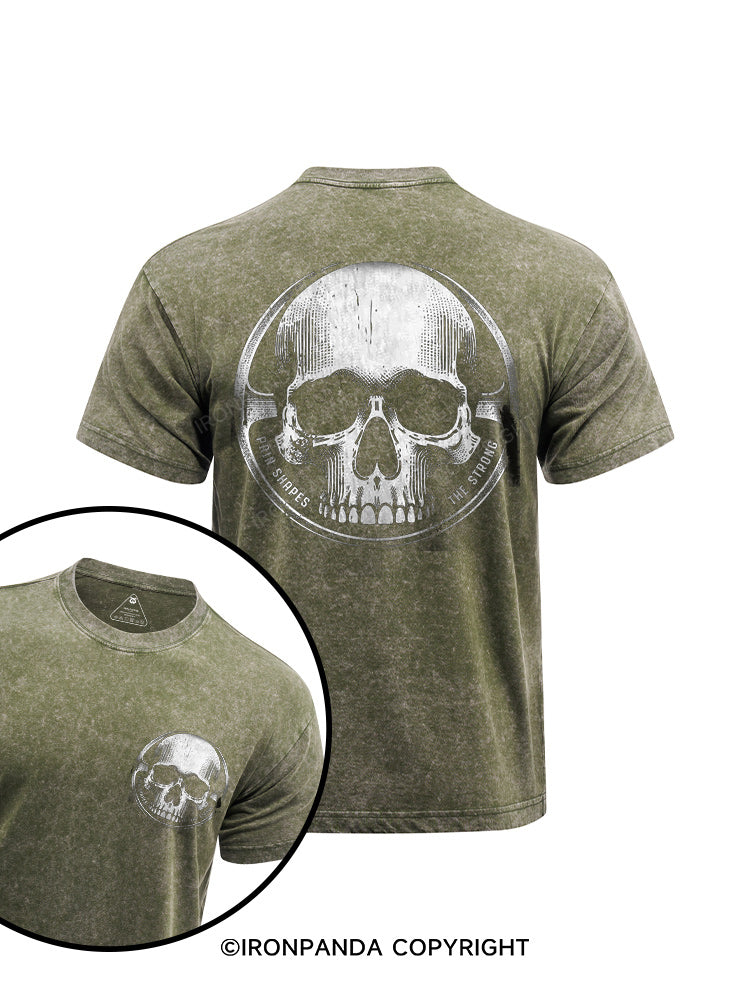 Pain Shapes printed Washed Gym Shirt