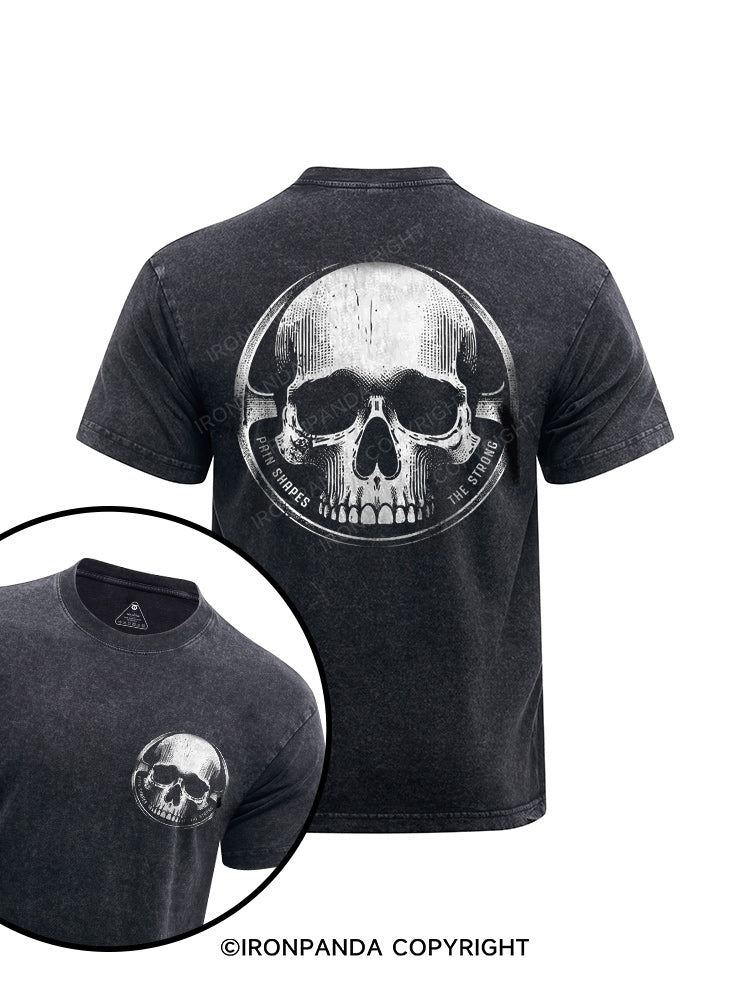 Pain Shapes printed Washed Gym Shirt