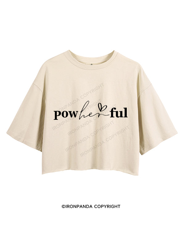 POW HER FUL CROP TOPS