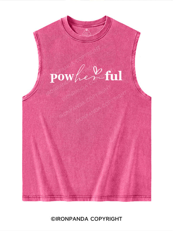 POW HER FUL Washed Tank