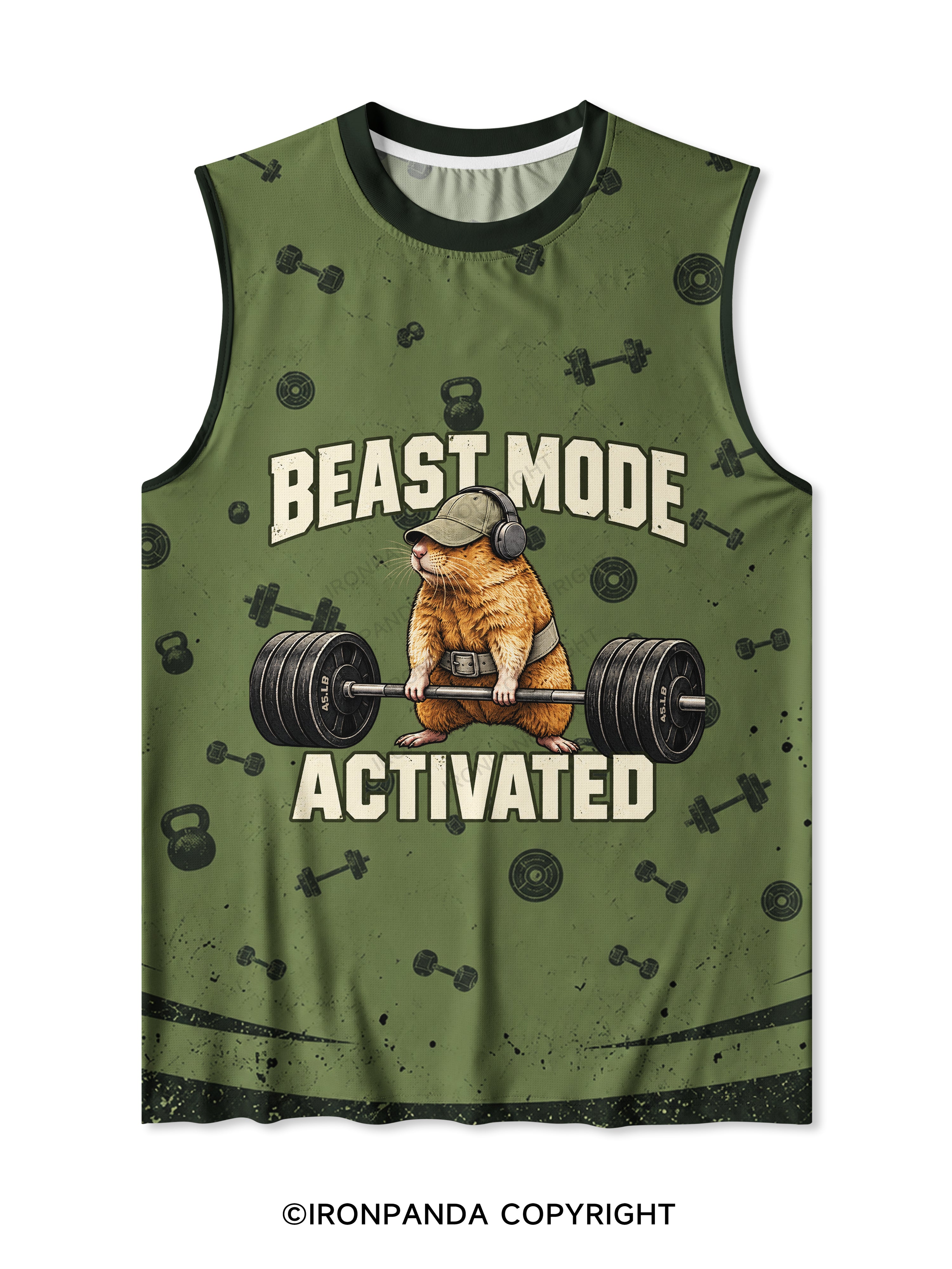 BEAST MODE ACTIVATED Quick-Dry Mesh Tank