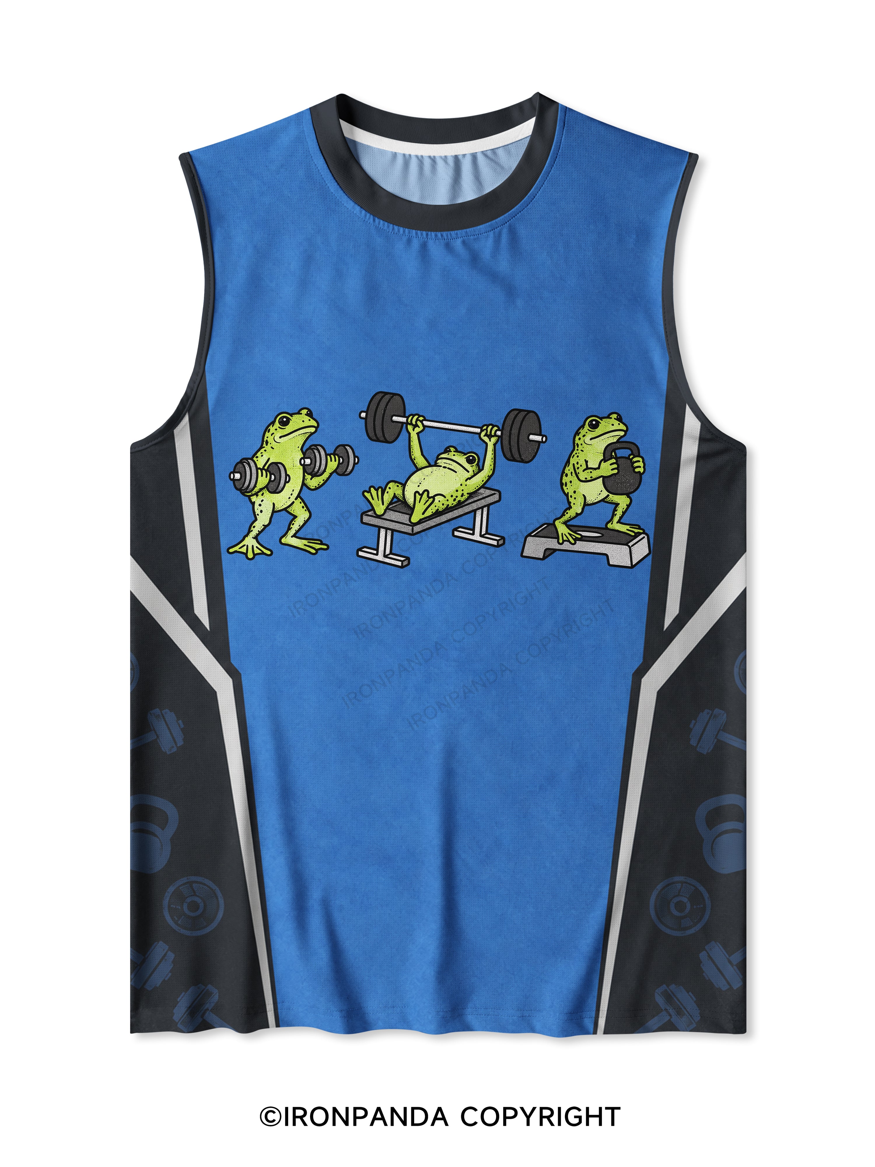 Frog Gym Funny Quick-Dry Mesh Tank