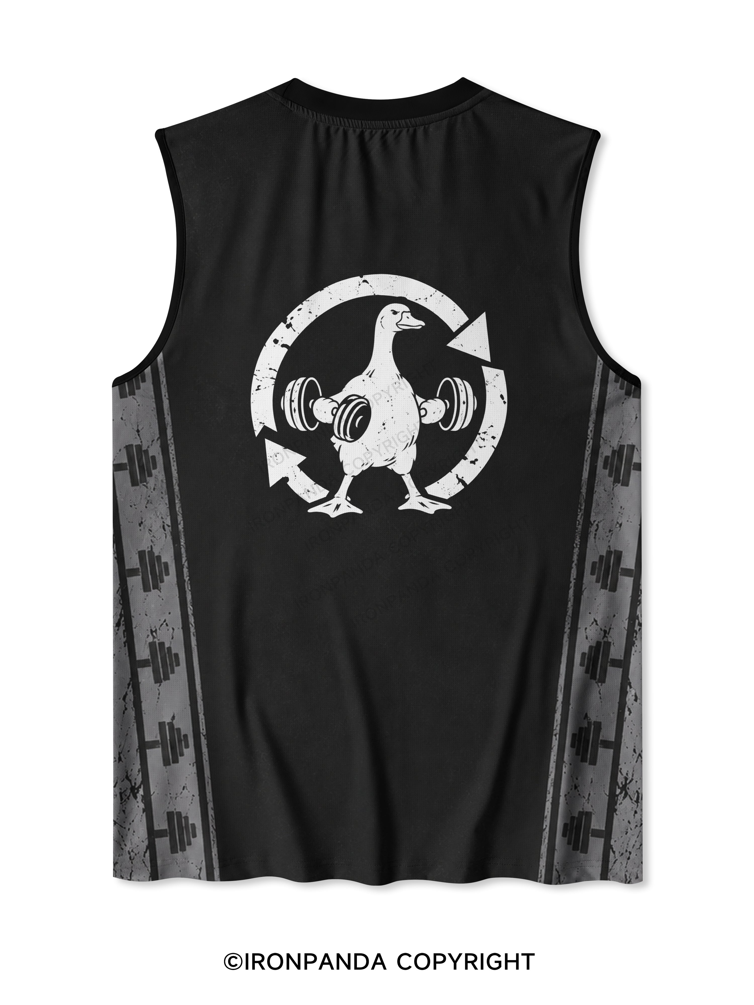 PUSH PULL LEGS REPEAT FUNNY GOOSE Quick-Dry Mesh Tank