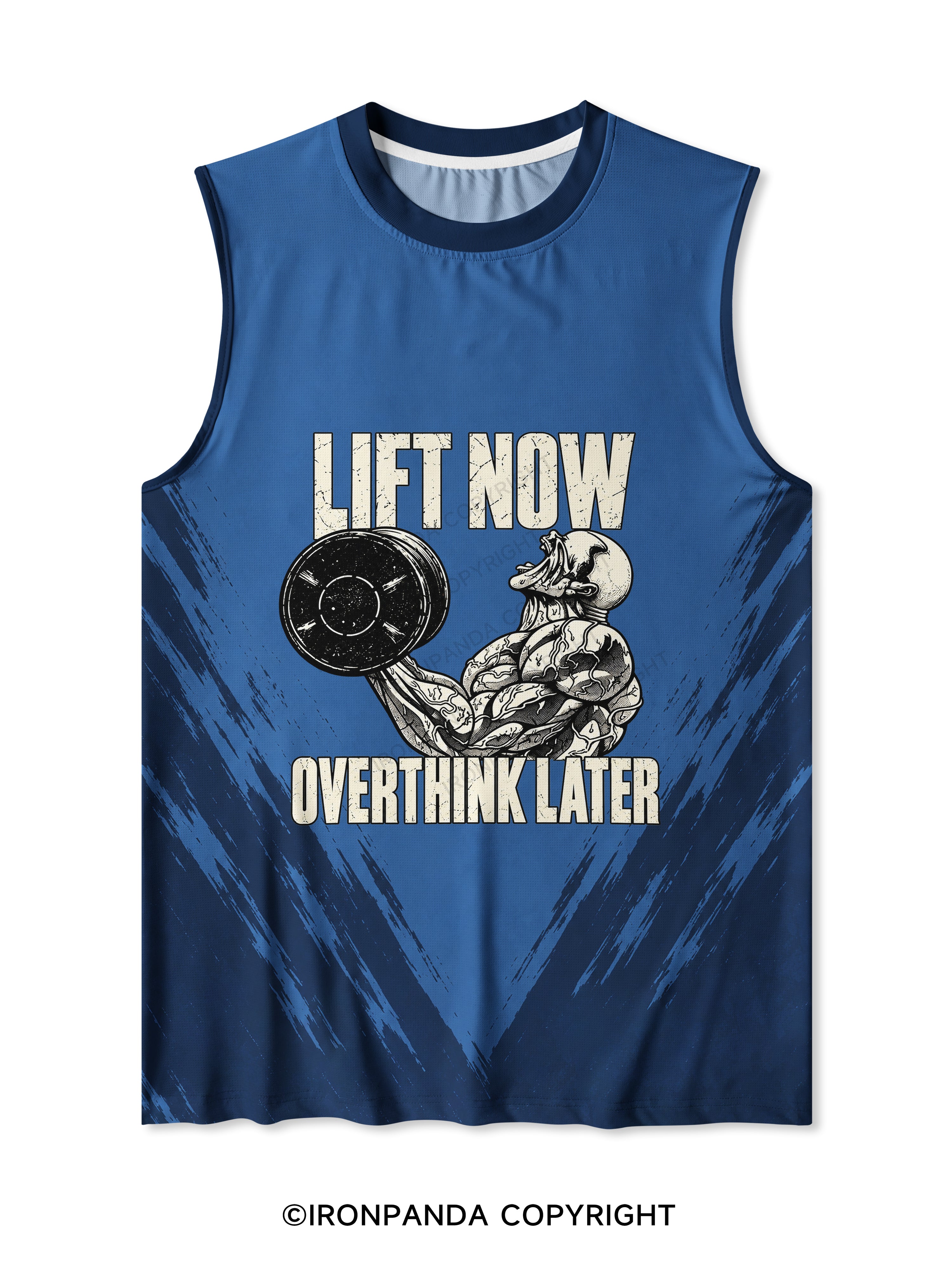 LIFT NOW OVERTHINK LATER Quick-Dry Mesh Tank