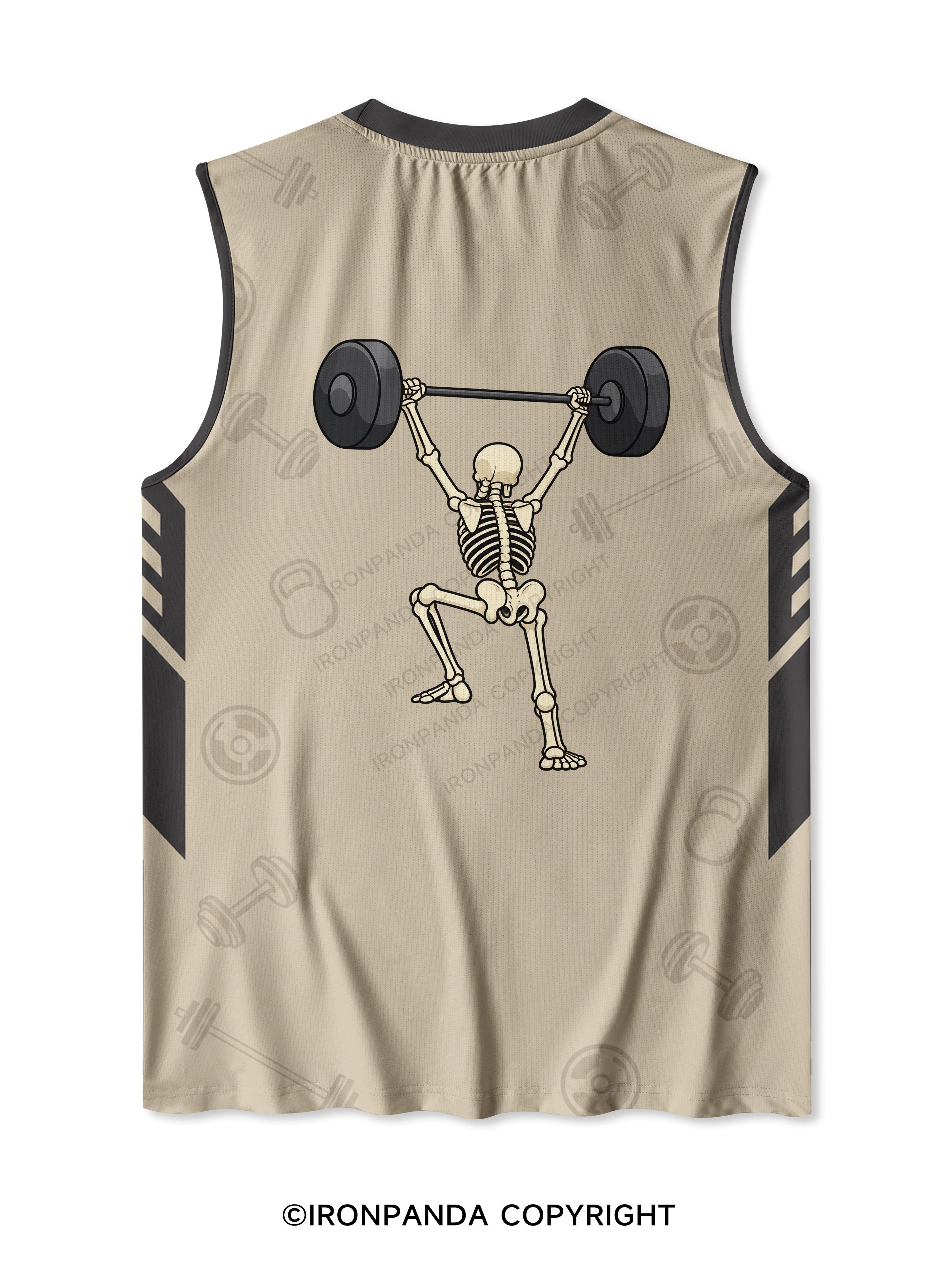 NO MUSCLE NO PROBLEM SKELETON Quick-Dry Mesh Tank