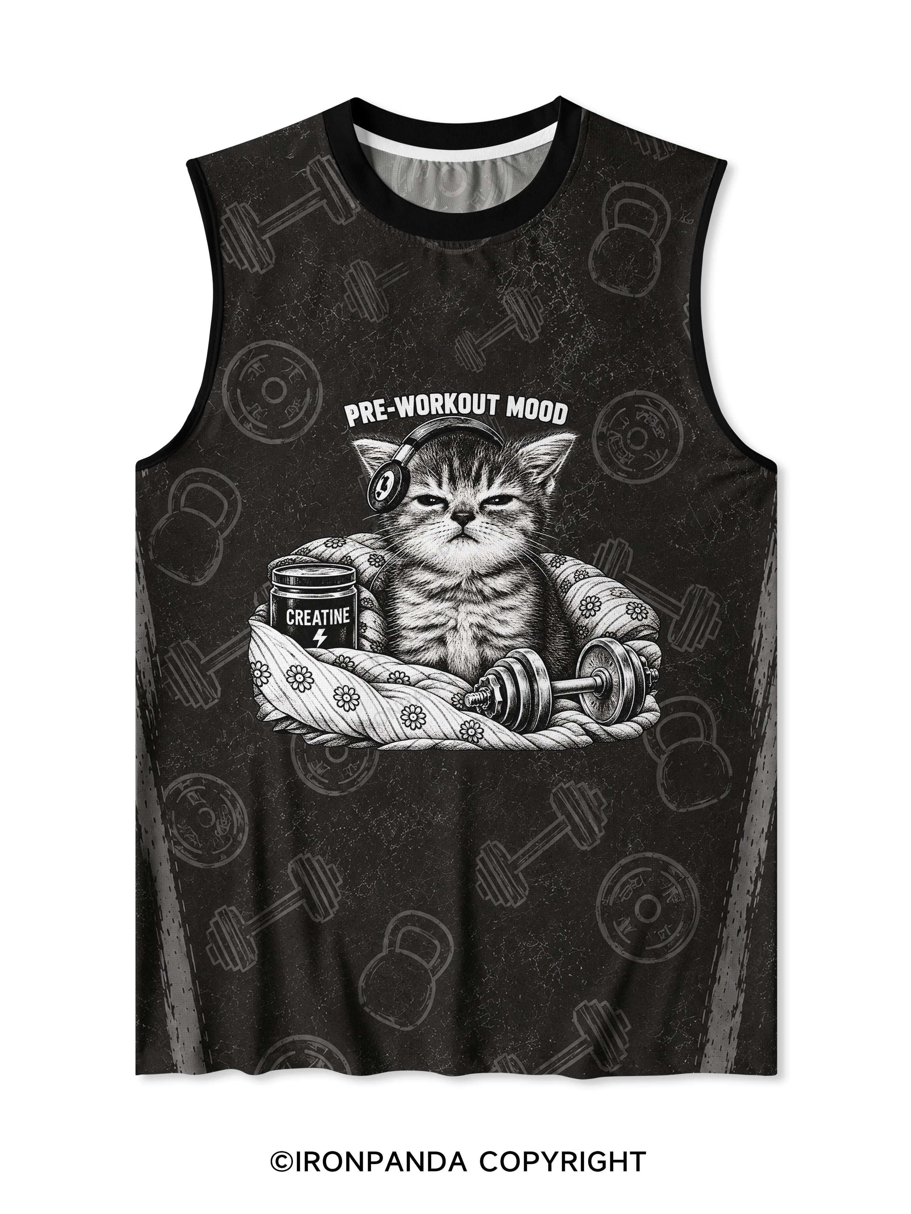 PRE-WORKOUT MOOD Quick-Dry Mesh Tank