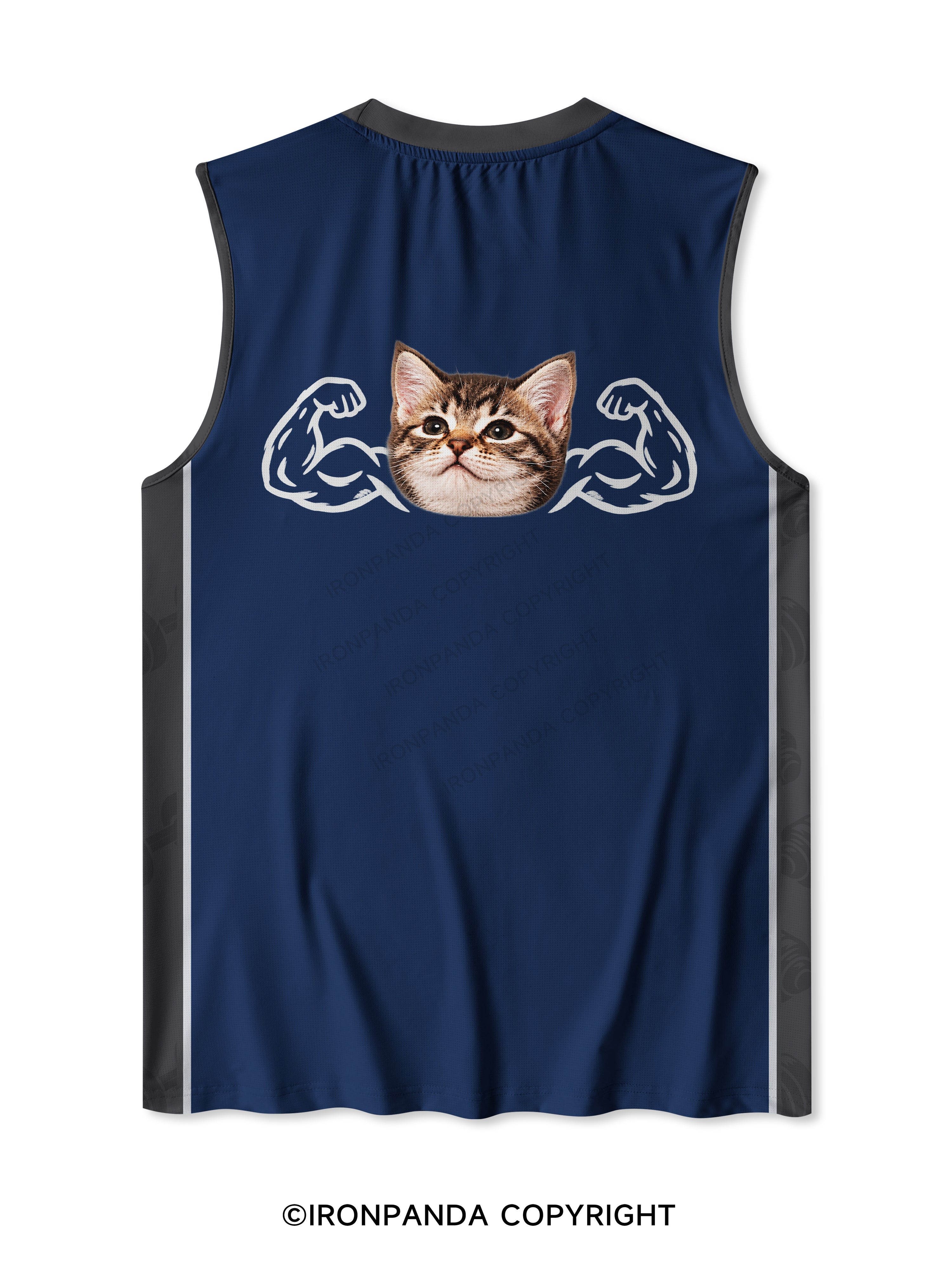 meow meow💪 Quick-Dry Mesh Tank