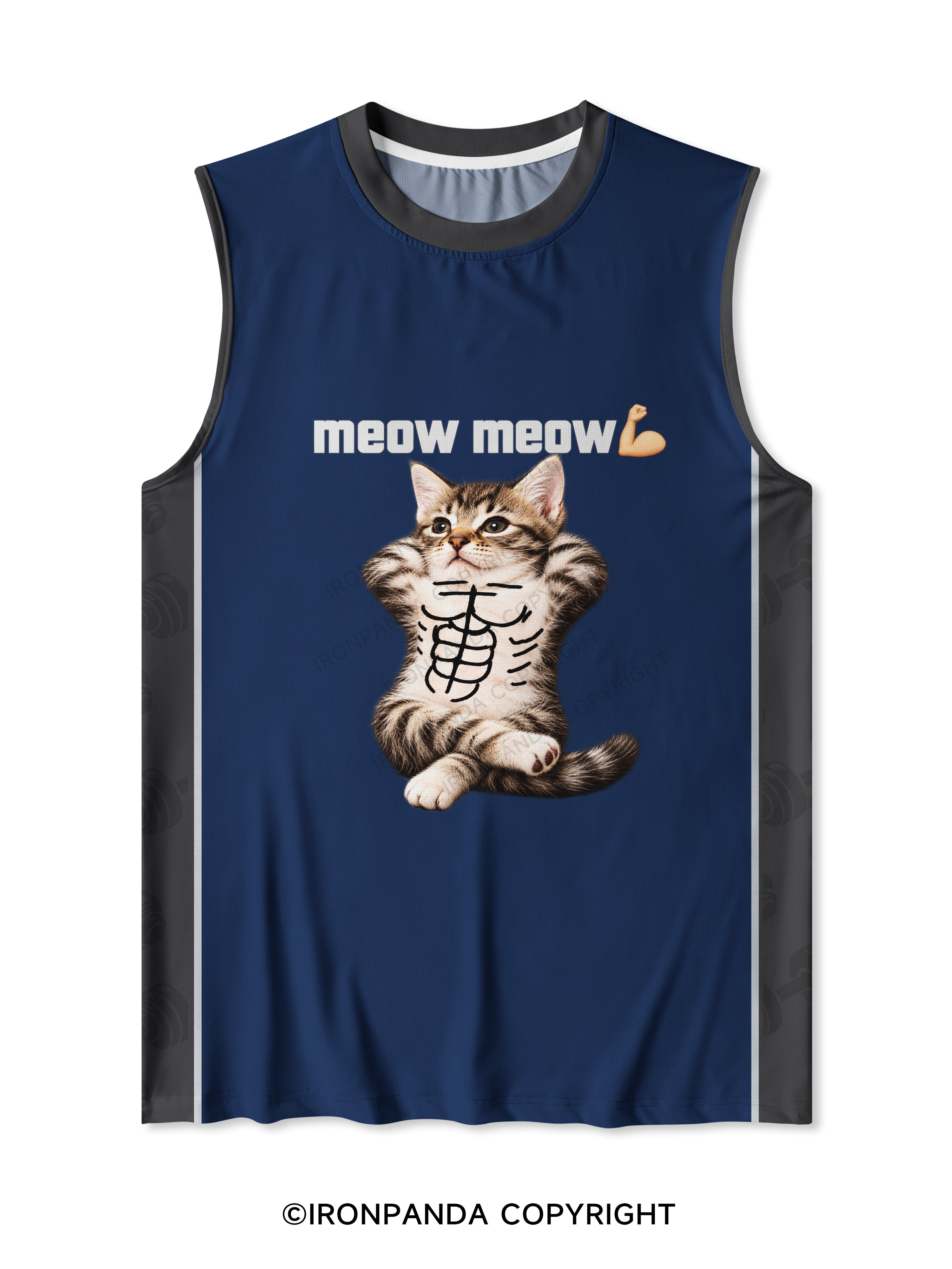 meow meow💪 Quick-Dry Mesh Tank