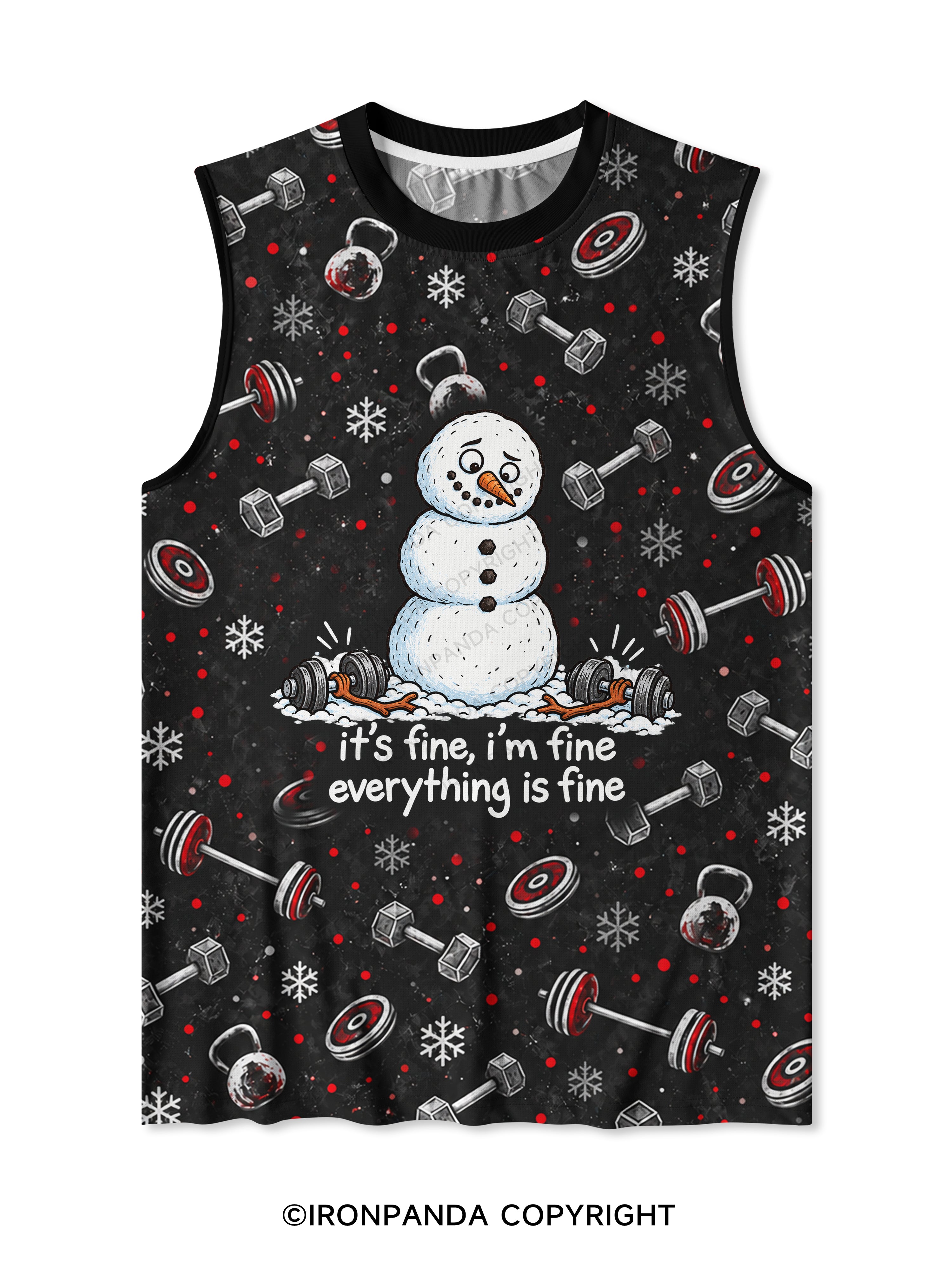 it's fine, i'm fine everything is fine Quick-Dry Mesh Tank