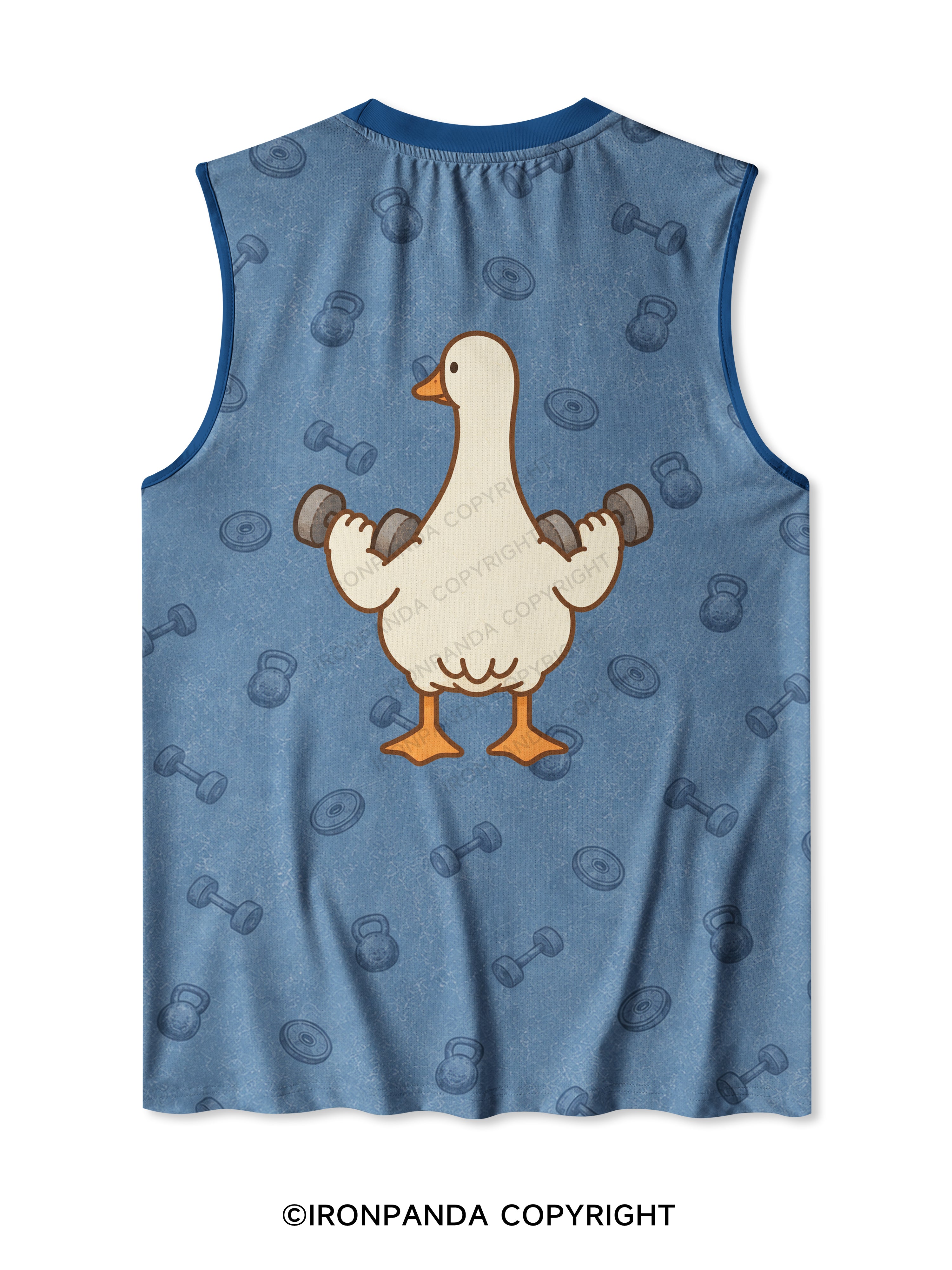 off to gym funny goose Quick-Dry Mesh Tank