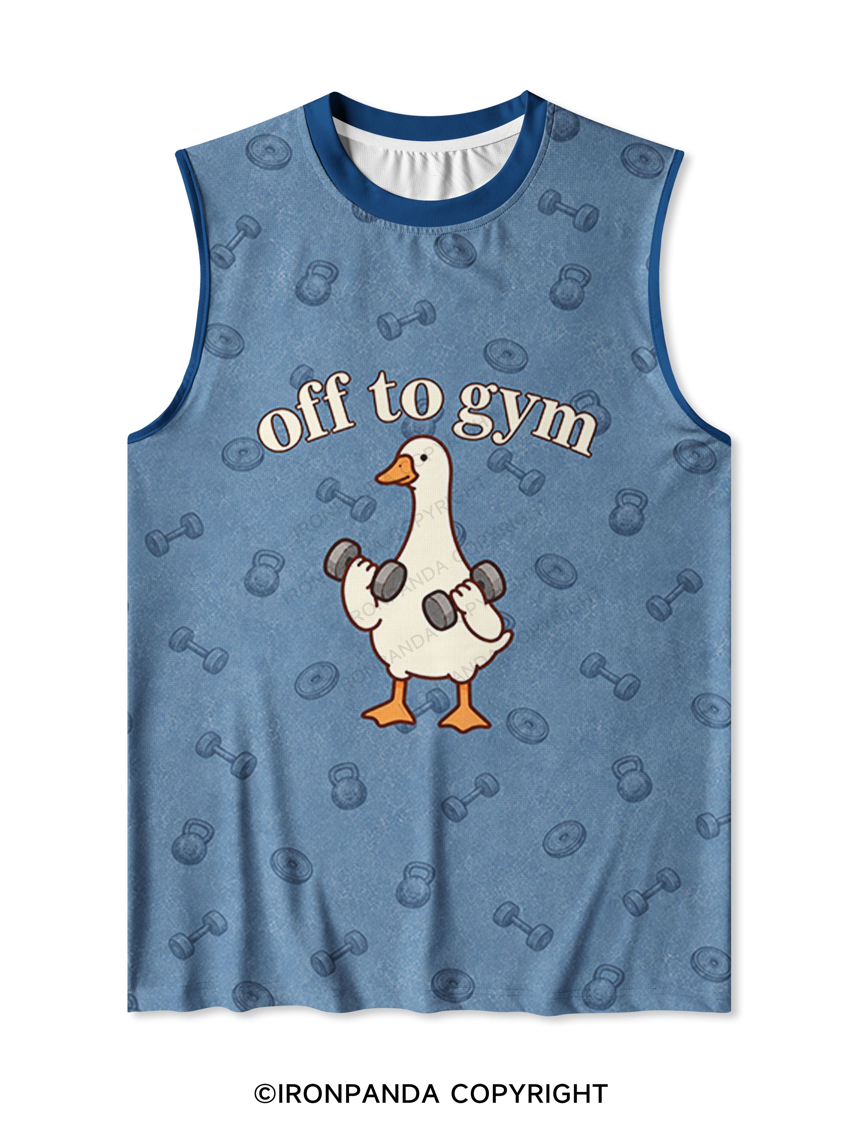 off to gym funny goose Quick-Dry Mesh Tank