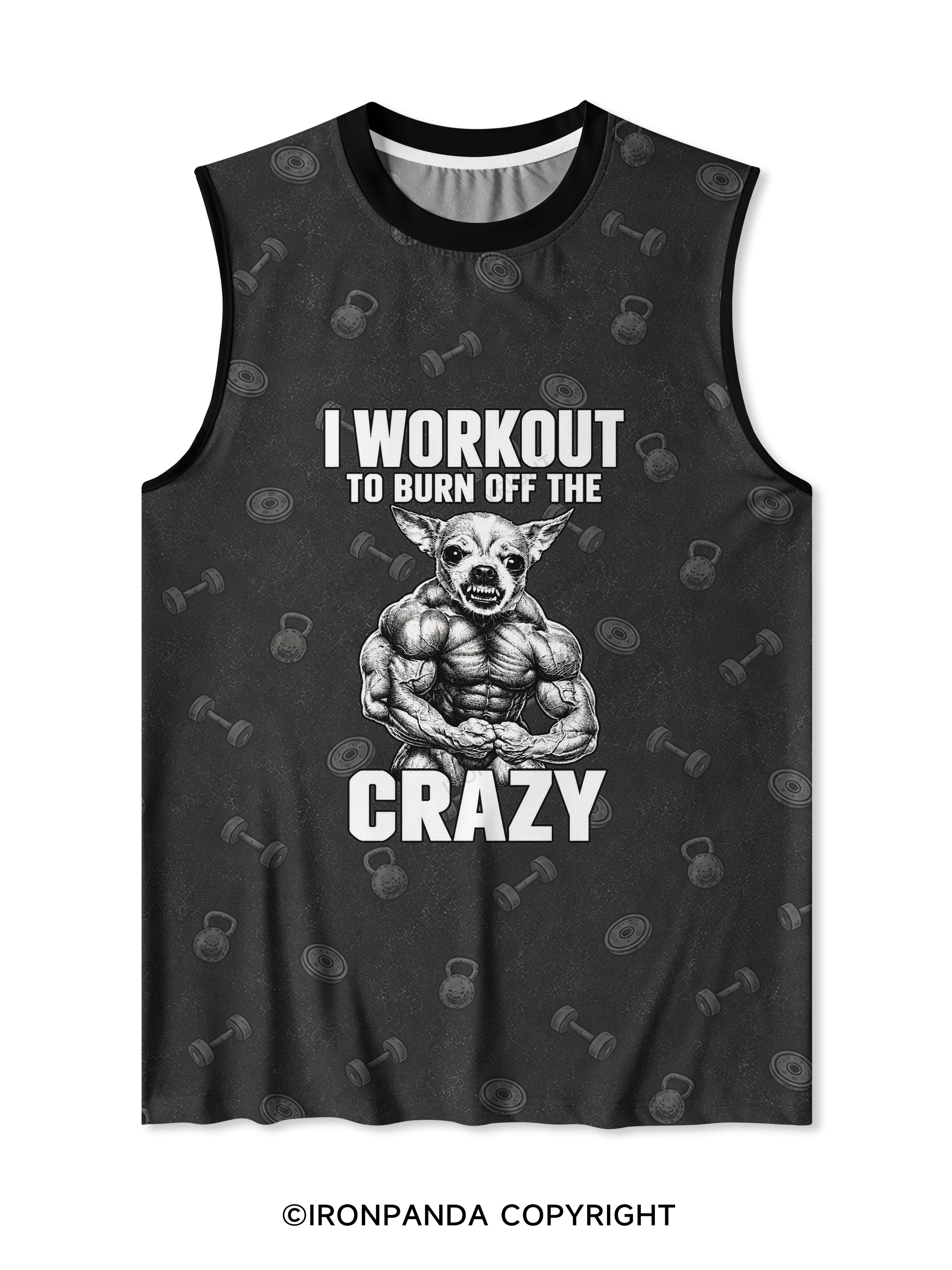 I WORKOUT TO BURN OFF THE CRAZY Quick-Dry Mesh Tank