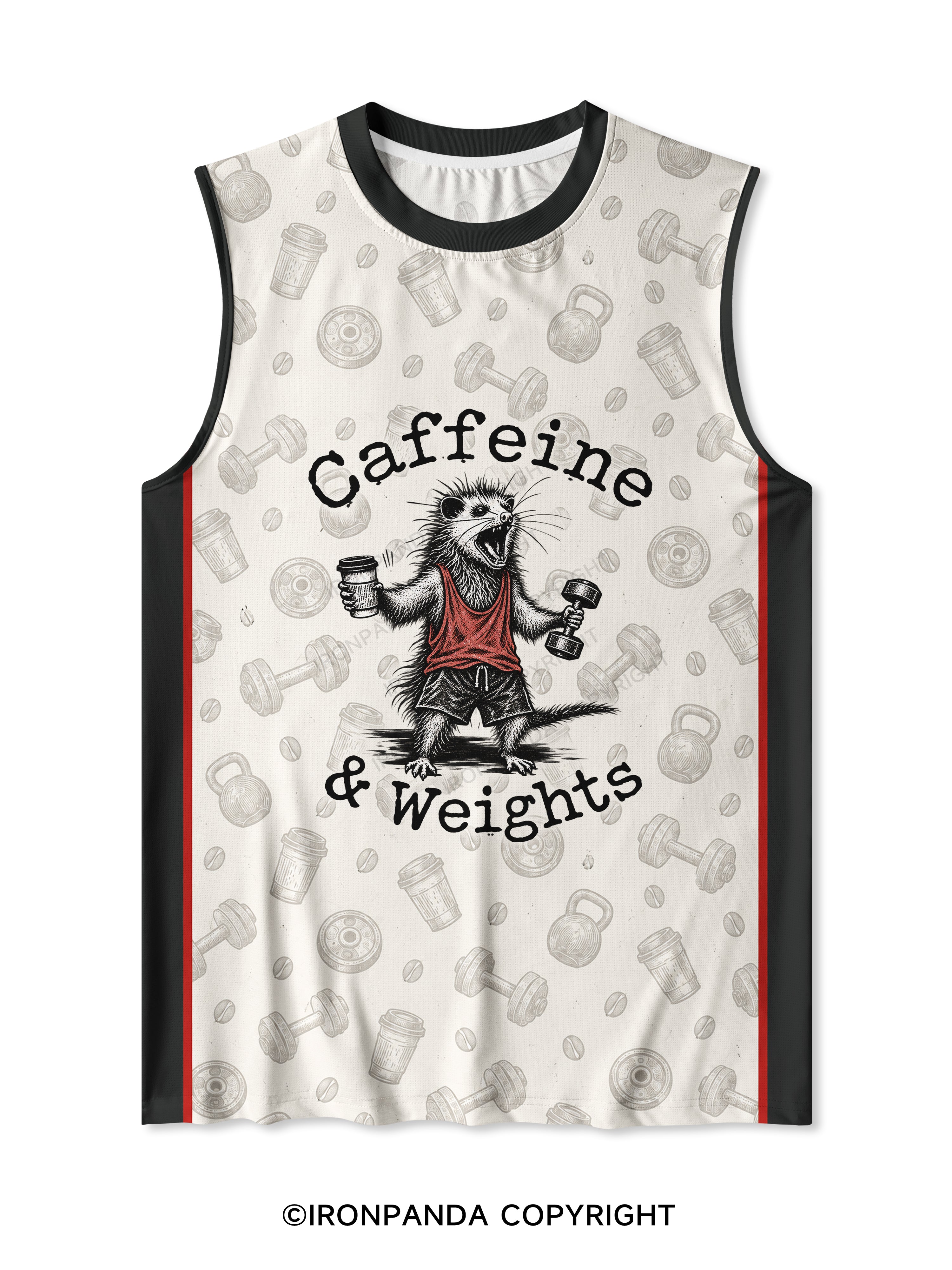 Caffeine & Weights Quick-Dry Mesh Tank