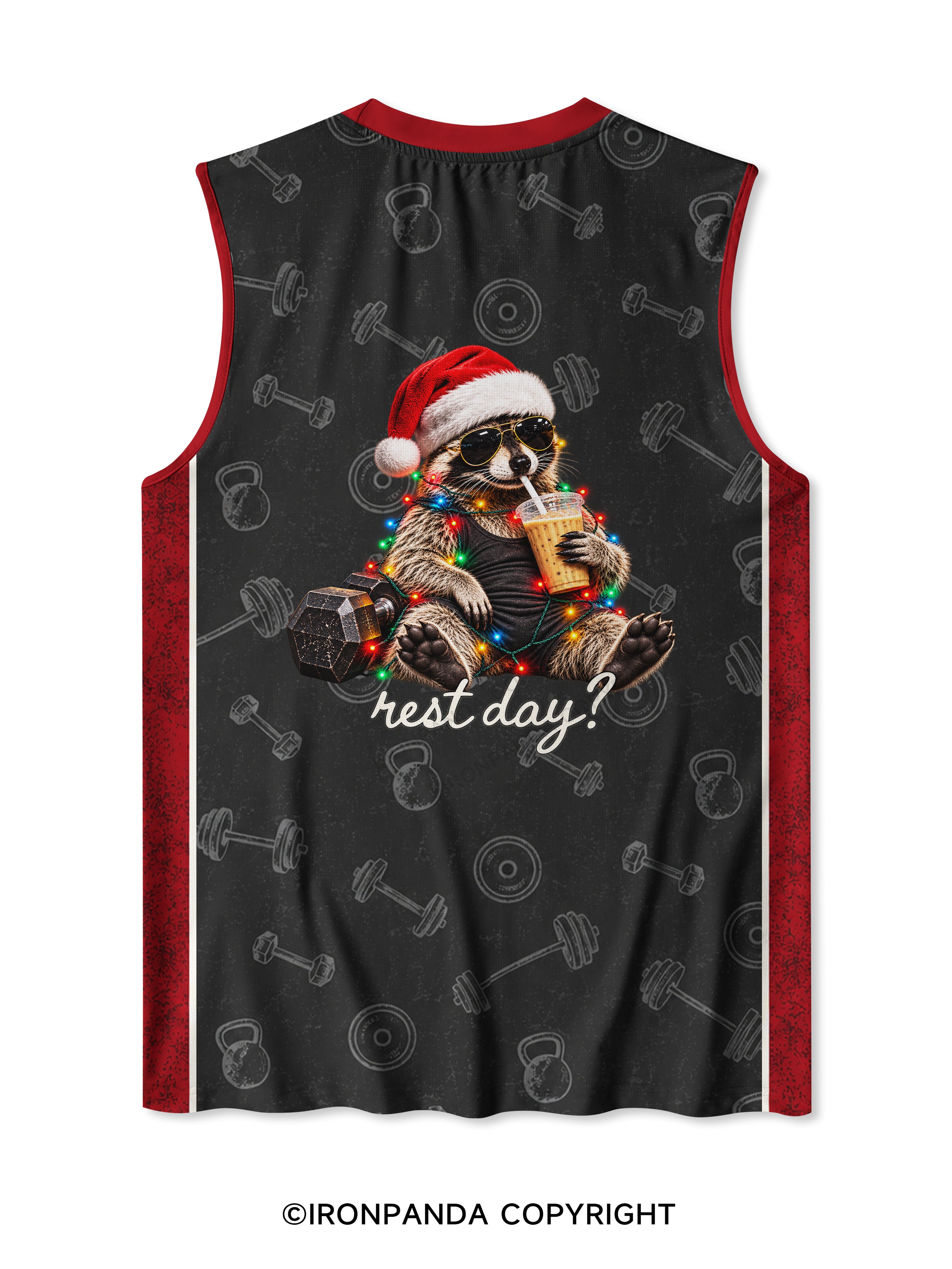 santa's favorite gym rat Quick-Dry Mesh Tank