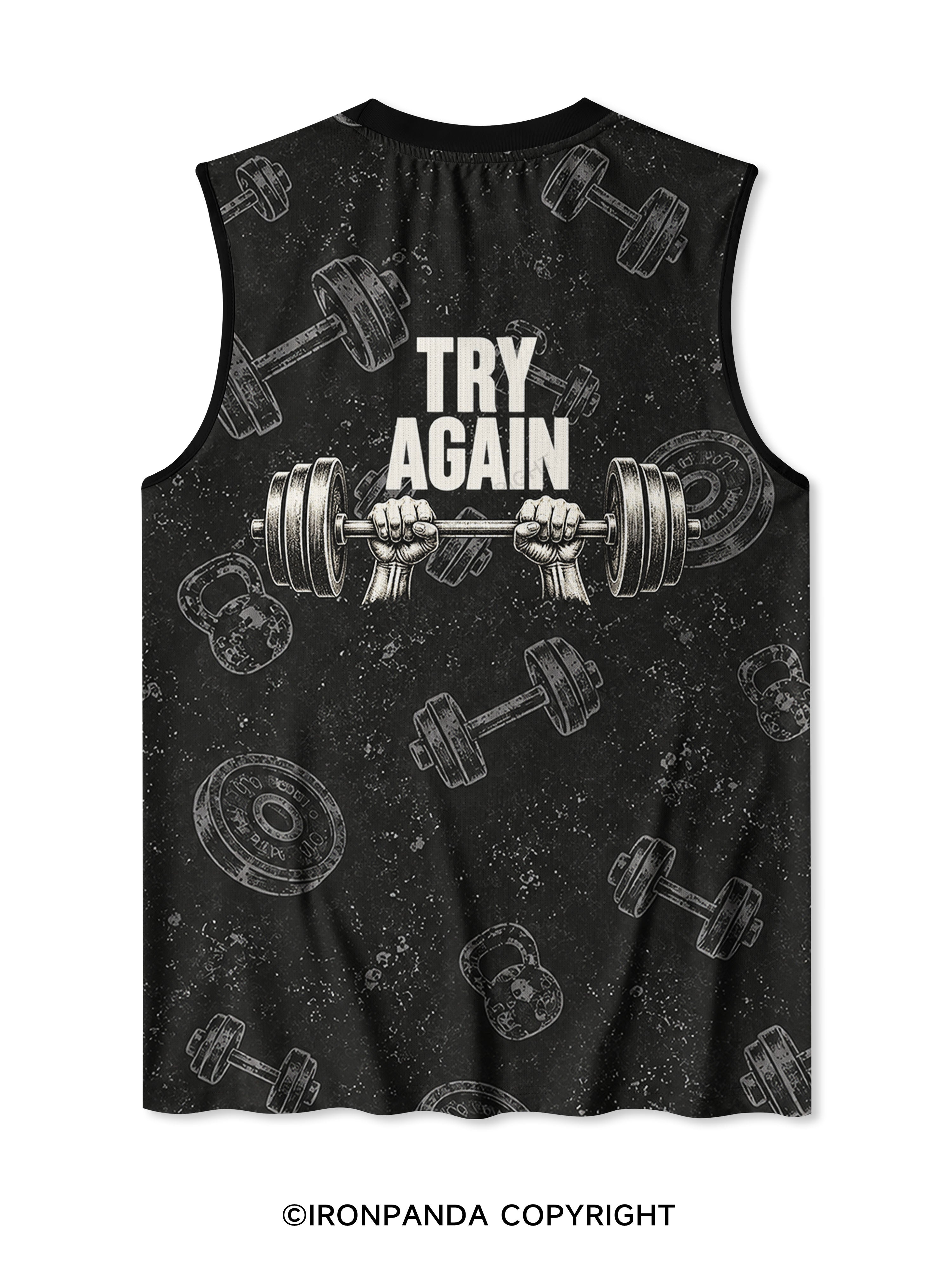 TIGHTEN YOUR GRIP & TRY AGAIN Quick-Dry Mesh Tank
