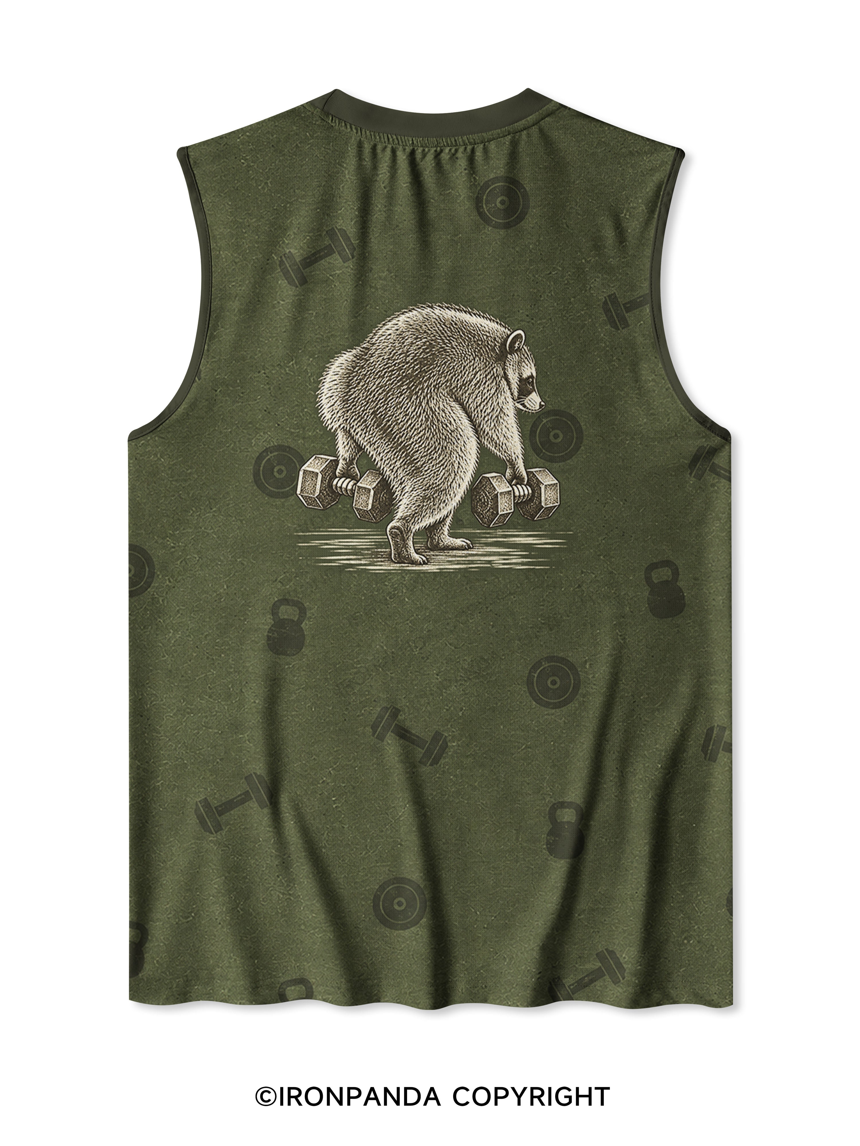 BUILT DIFFERENT RACCOON Quick-Dry Mesh Tank