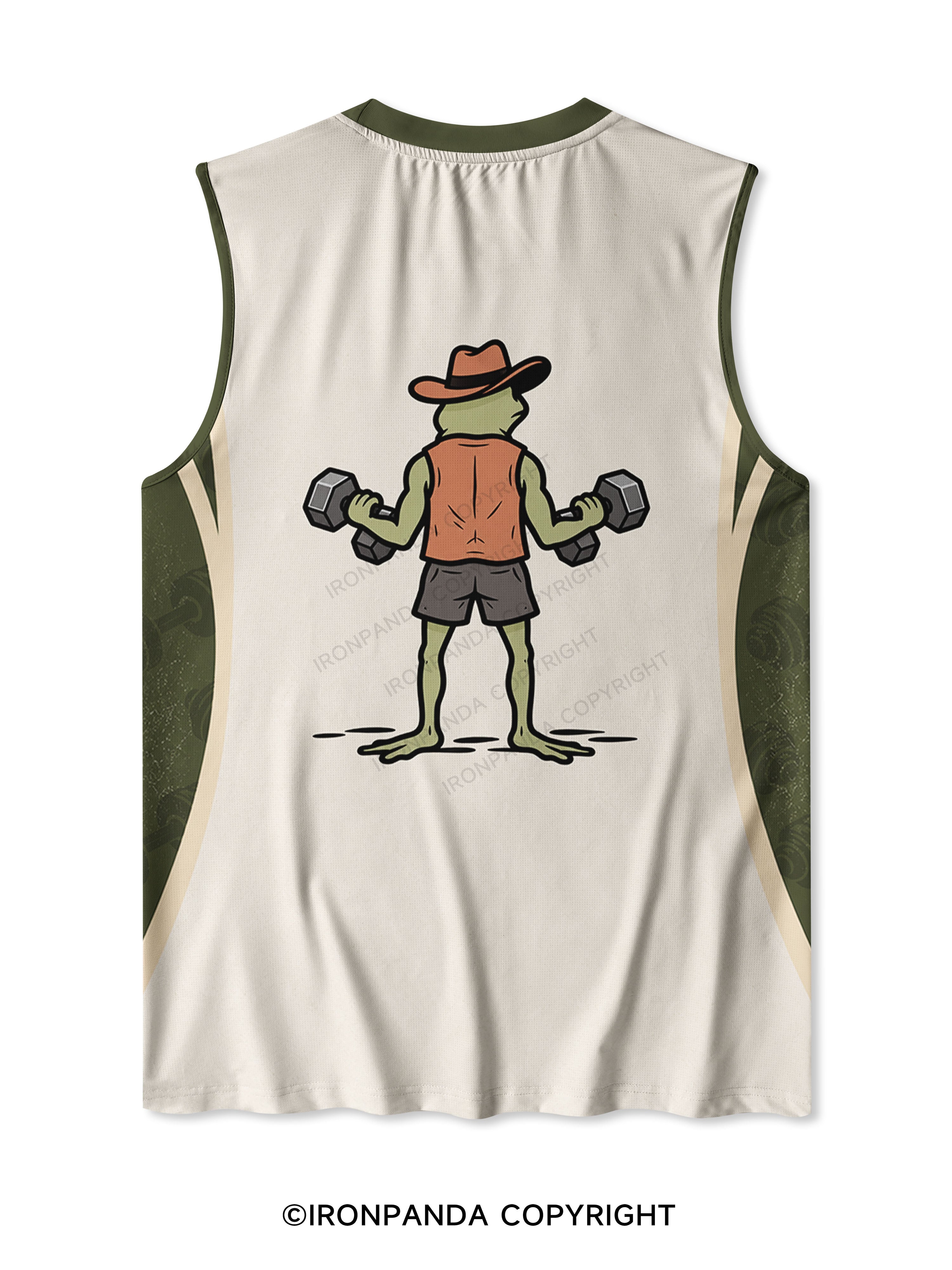 HOLD ON PARTNER I'M OVERTRAINED Quick-Dry Mesh Tank