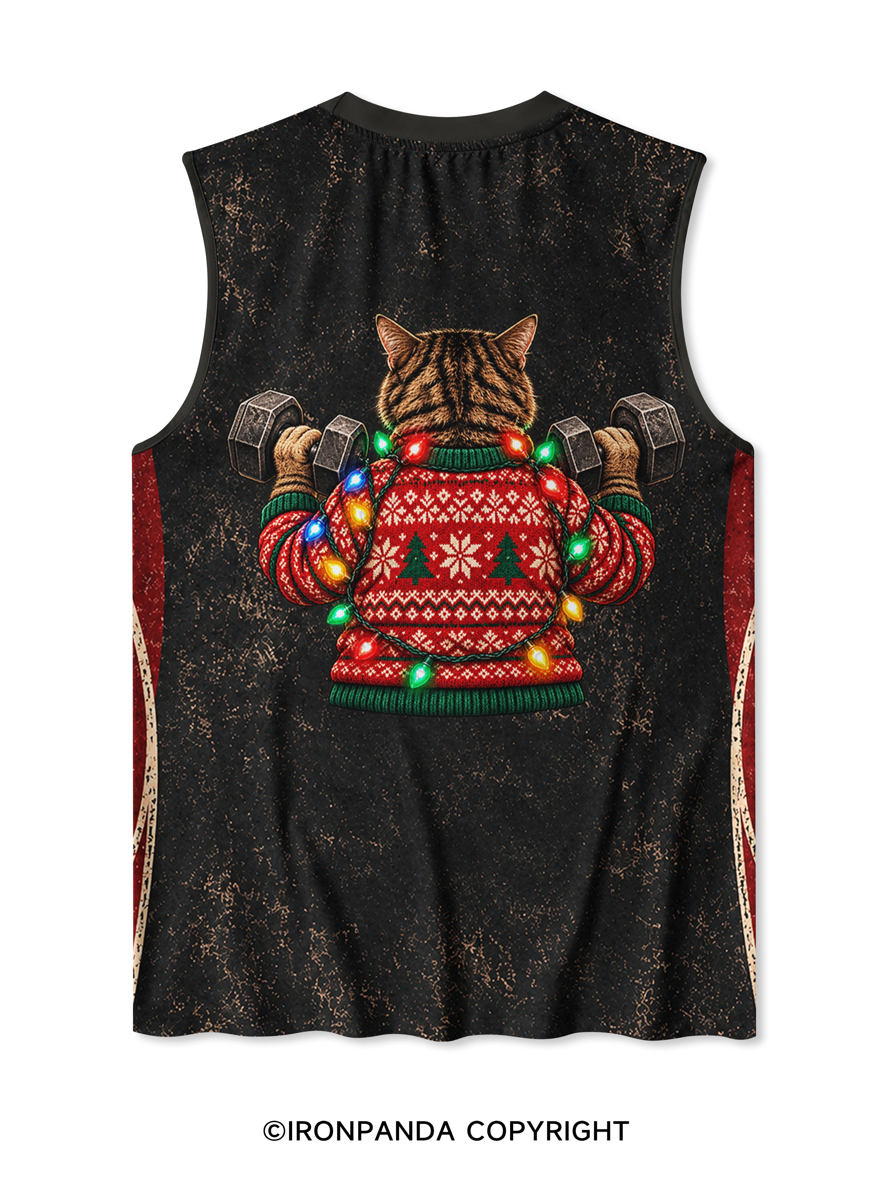 Festive As F*ck Cat Quick-Dry Mesh Tank