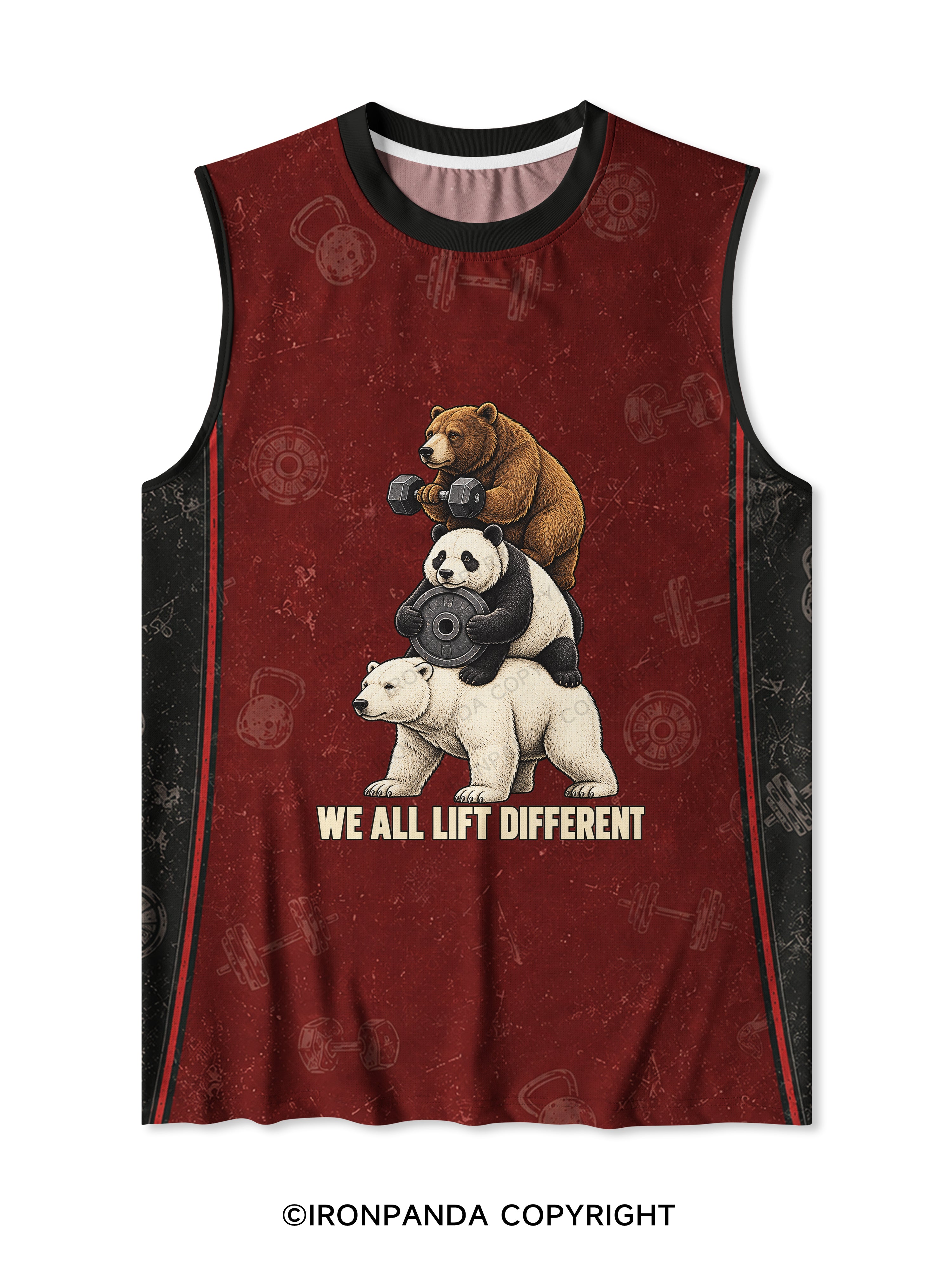 WE ALL LIFT DIFFERENT FUNNY Quick-Dry Mesh Tank