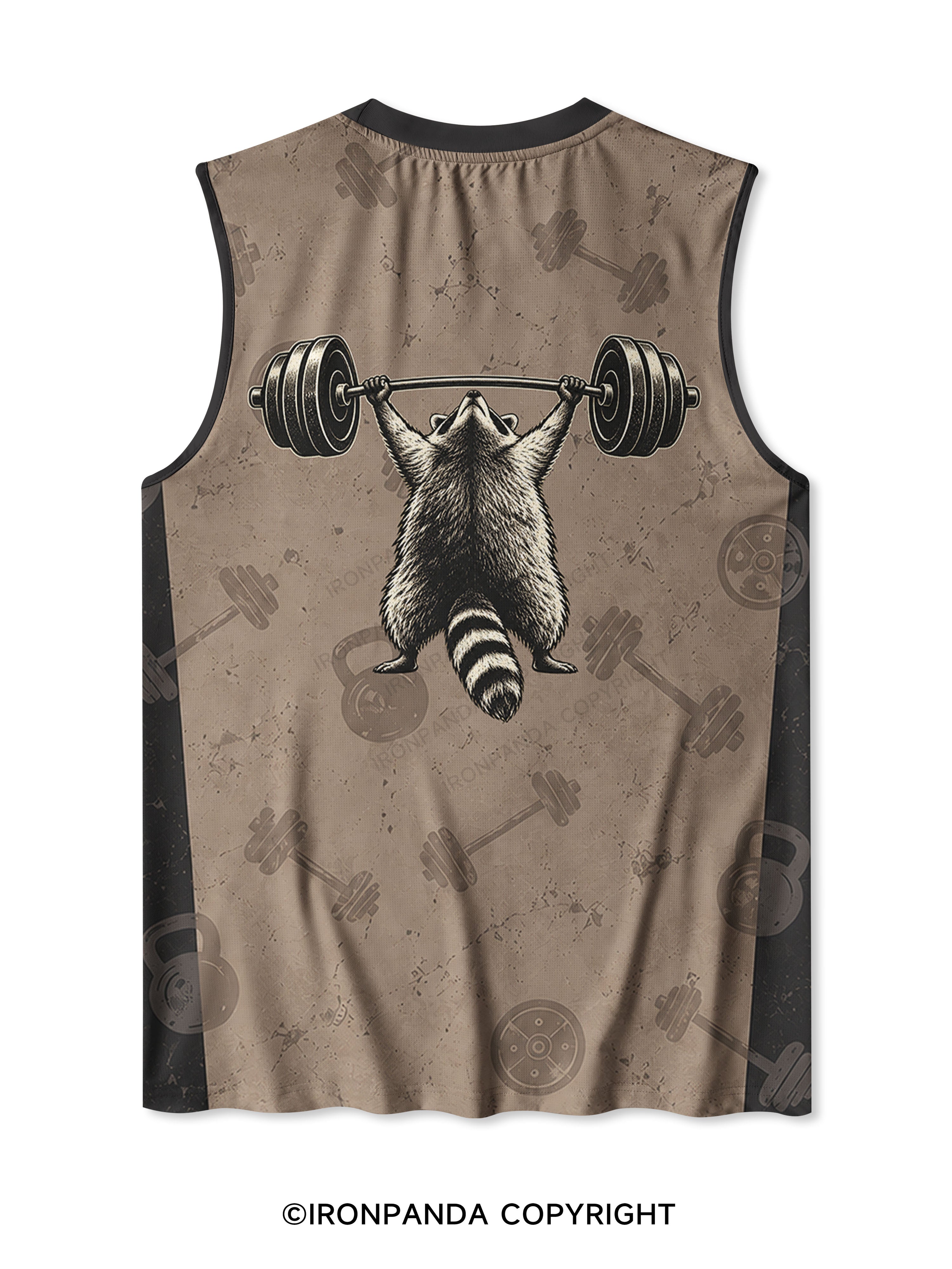 I FLEXED AND THE SLEEVES FELL OFF FUNNY RACCOON Quick-Dry Mesh Tank