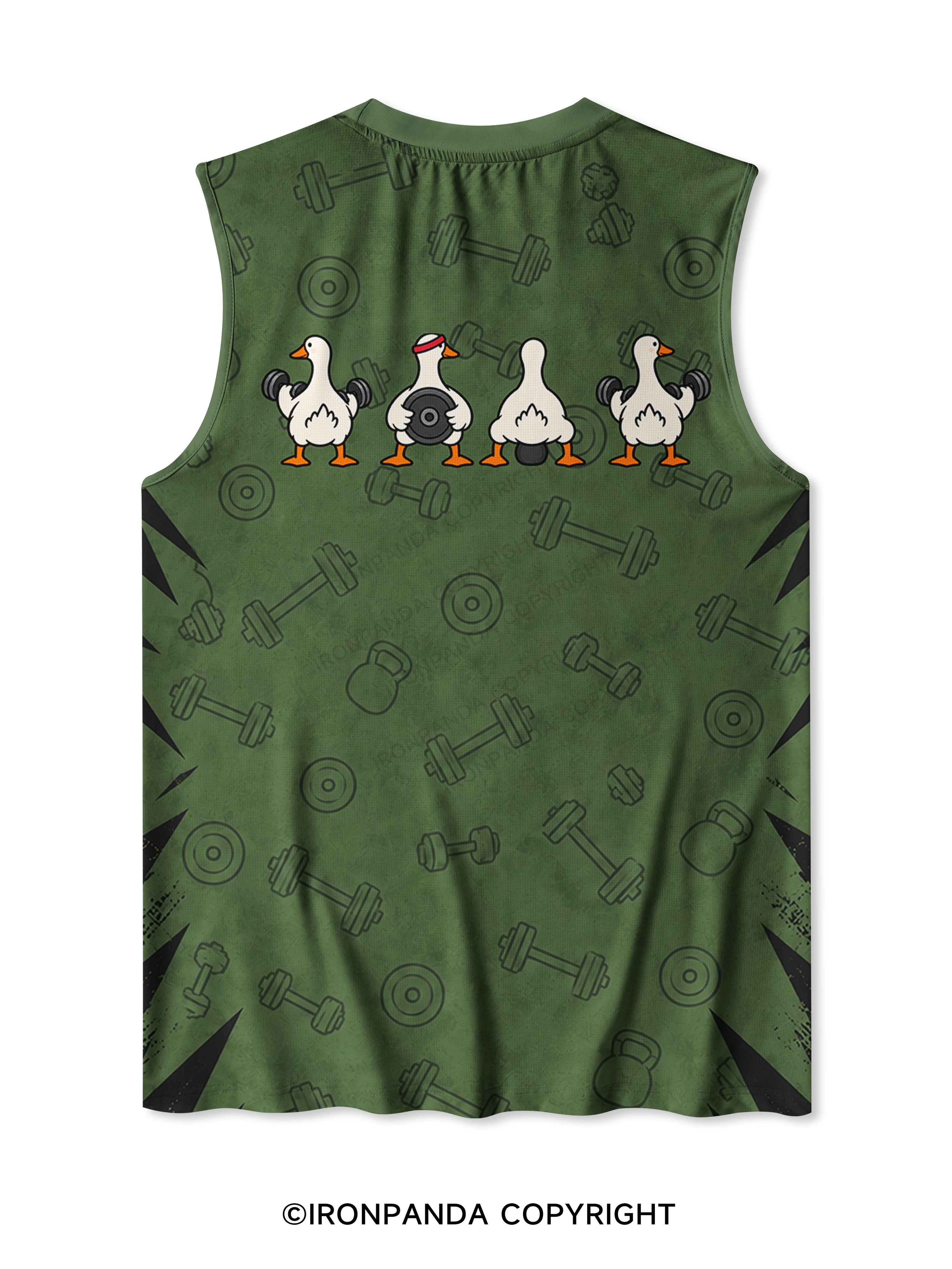 HONK LIFT REPEAT FUNNY GOOSE Quick-Dry Mesh Tank