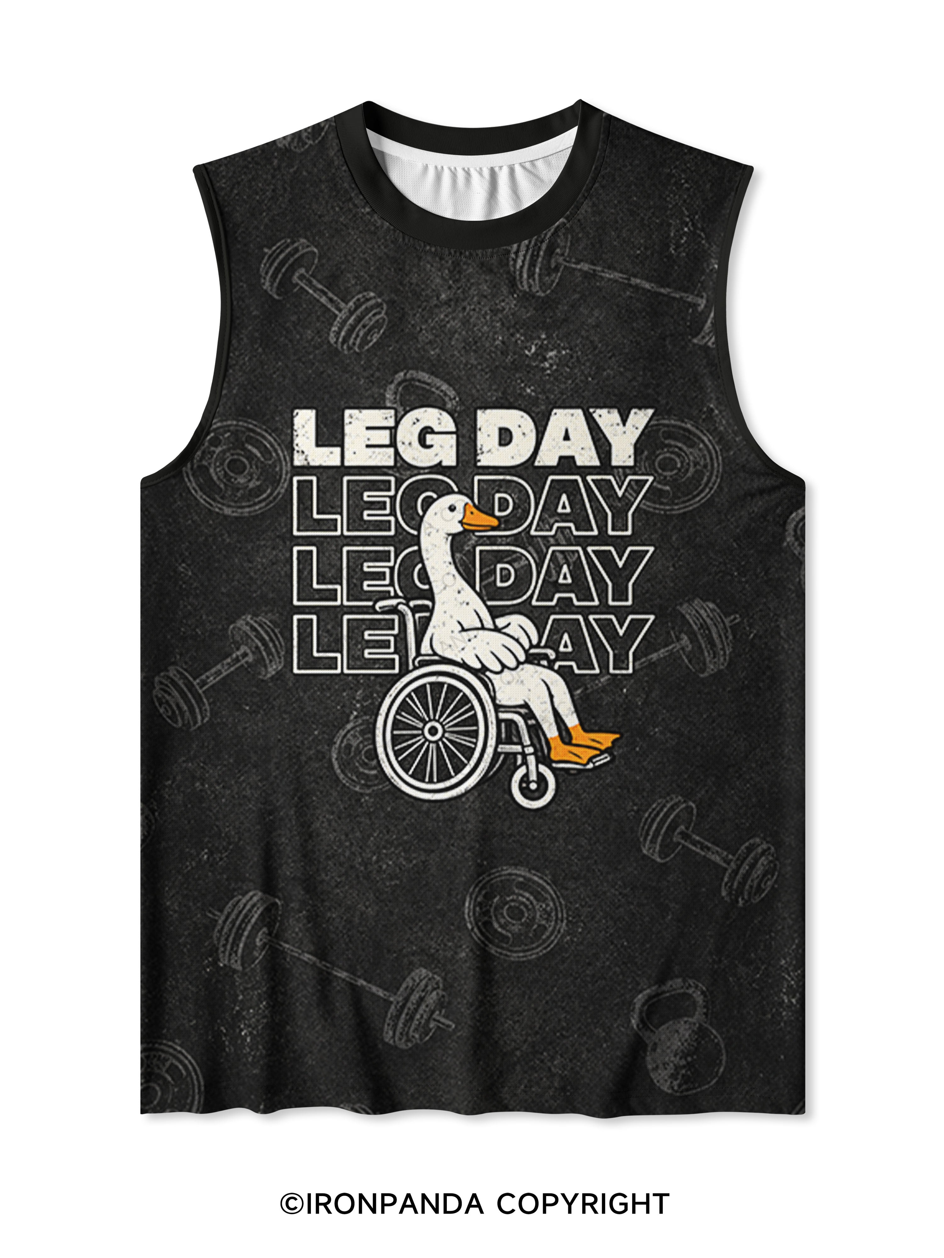 LEG DAY FUNNY GOOSE Quick-Dry Mesh Tank