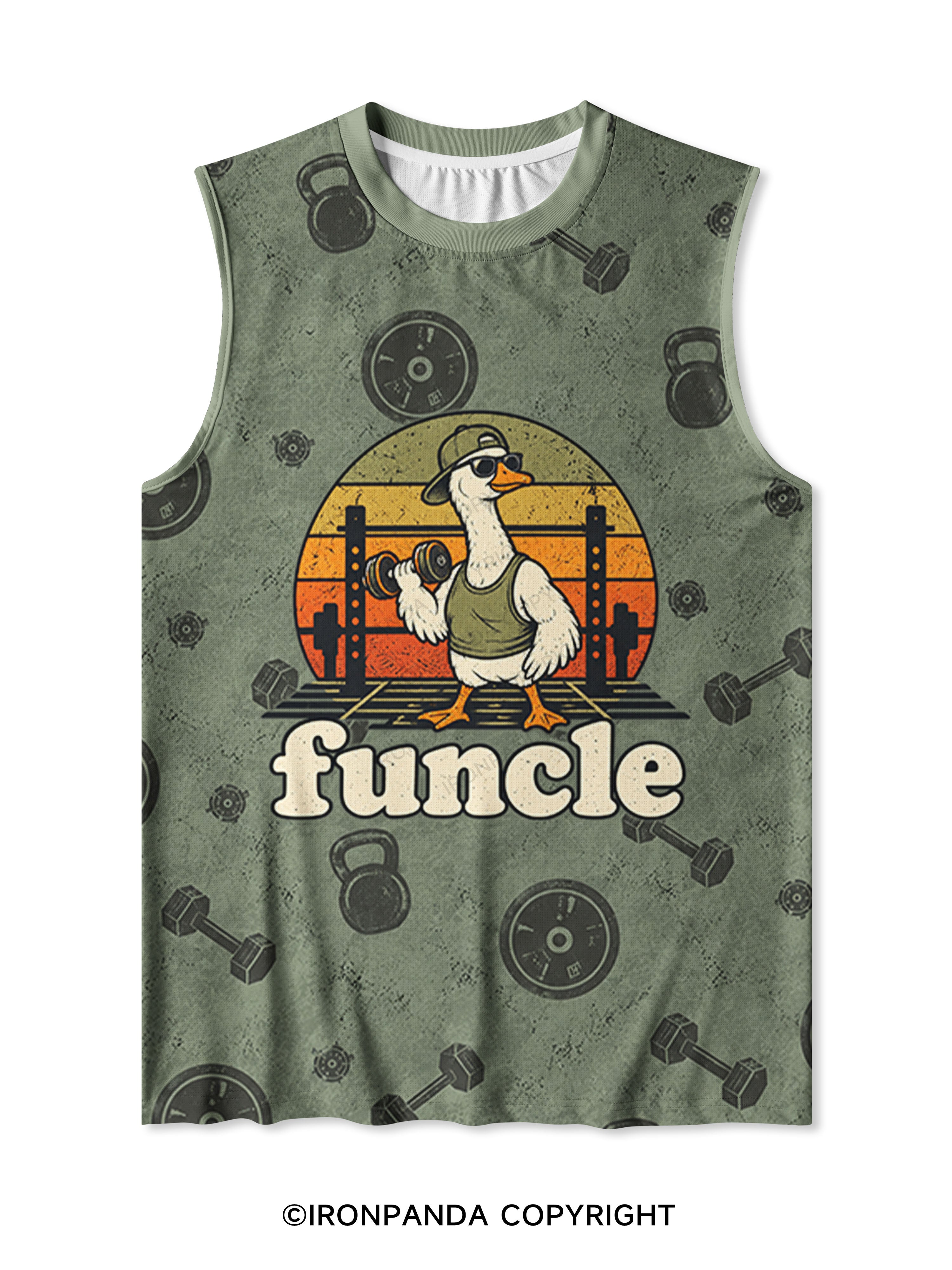 Funny Funcle Goose Quick-Dry Mesh Tank