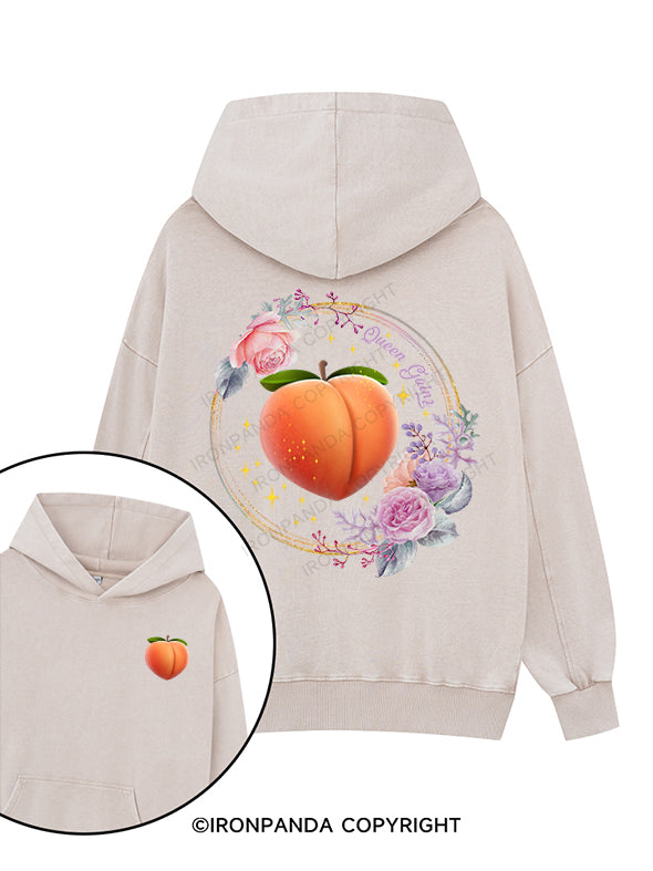 Queen Gainz Printed Washed Gym Hoodie