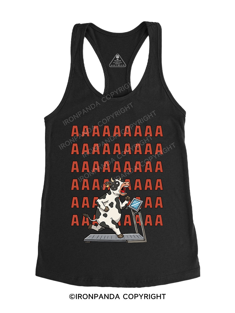 cow  cardio Gym Racerback Tank