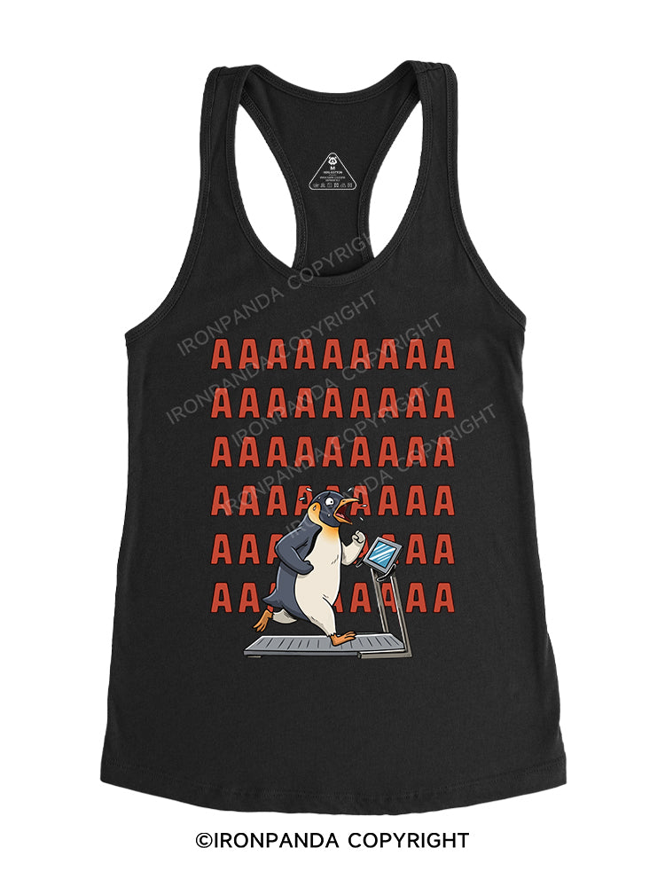 penguin  cardio Gym Racerback Tank