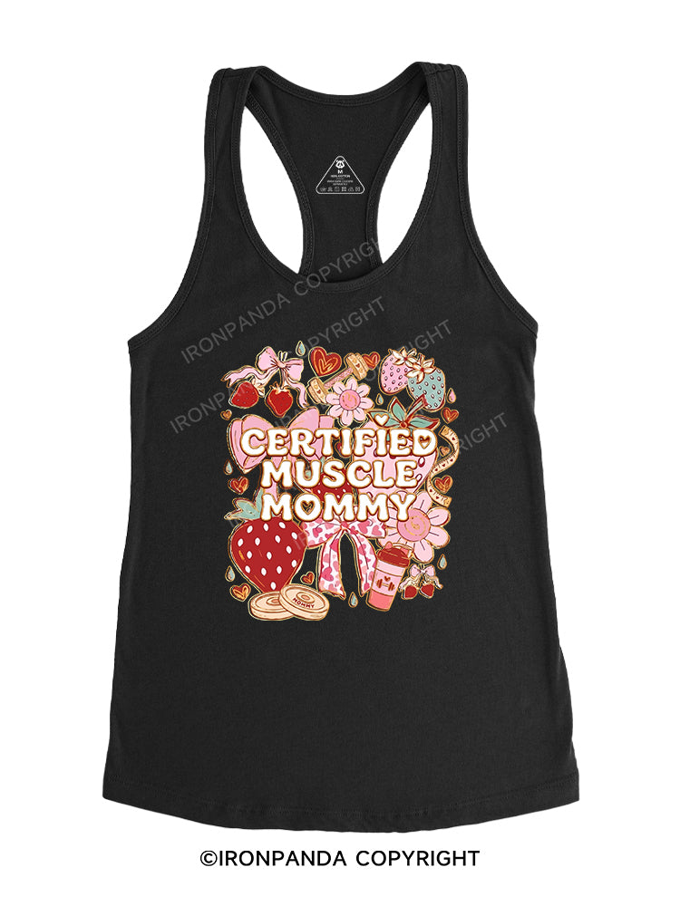 CERTIFIED MUSCLE MOMMY Gym Racerback Tank