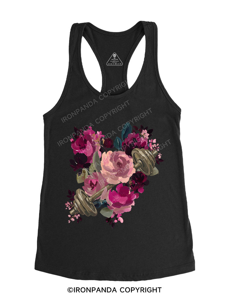 Power in Petals Gym Racerback Tank