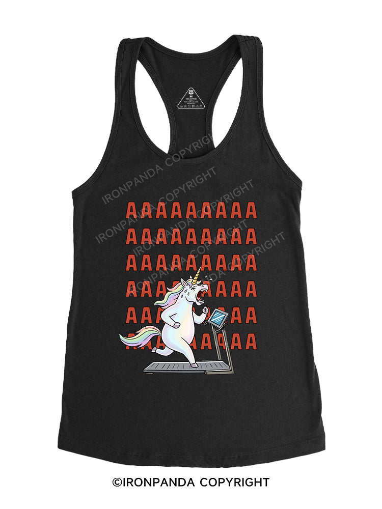 unicorn  cardio Gym Racerback Tank