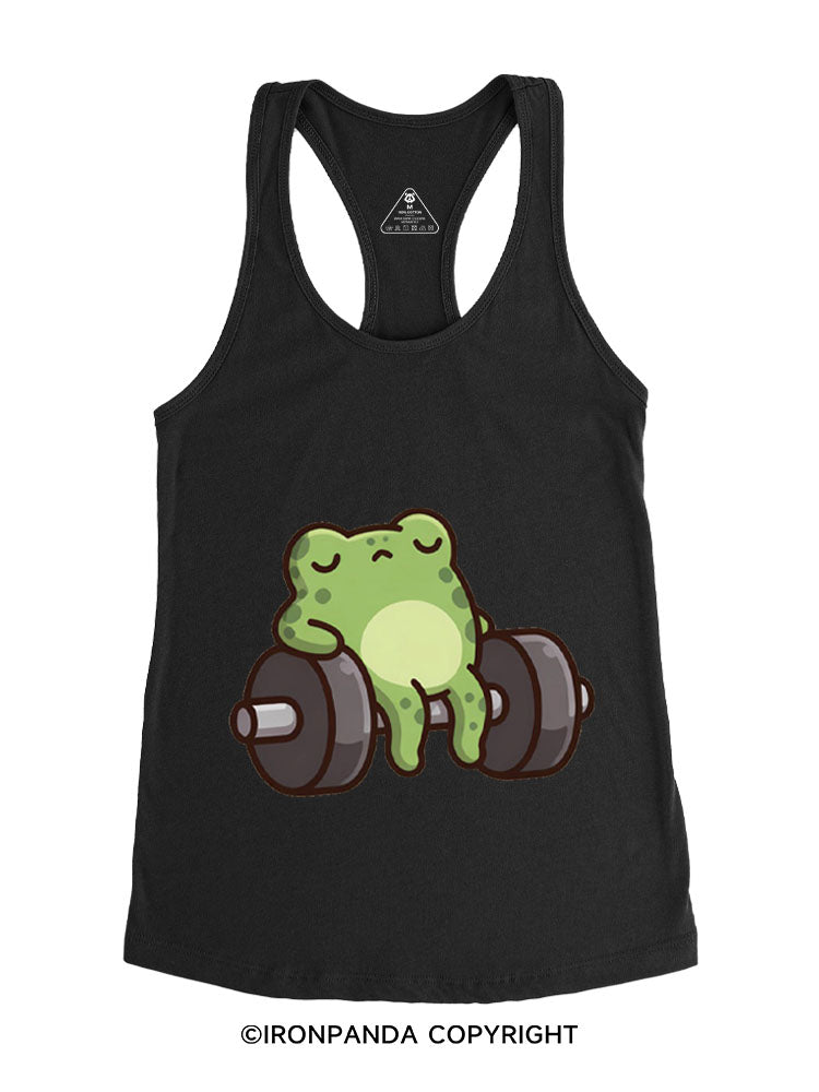 LAZY RIBBIT LIFTER Gym Racerback Tank
