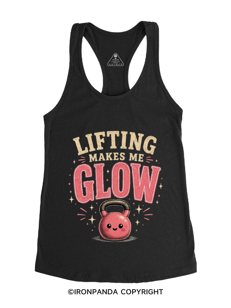 LIFTING MAKES ME GLOW Gym Racerback Tank
