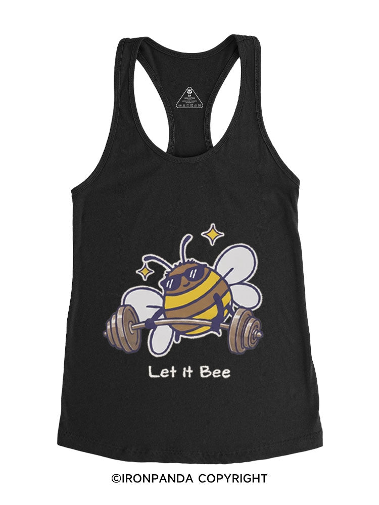 LET IT BEE FUNNY WORKOUT Gym Racerback Tank