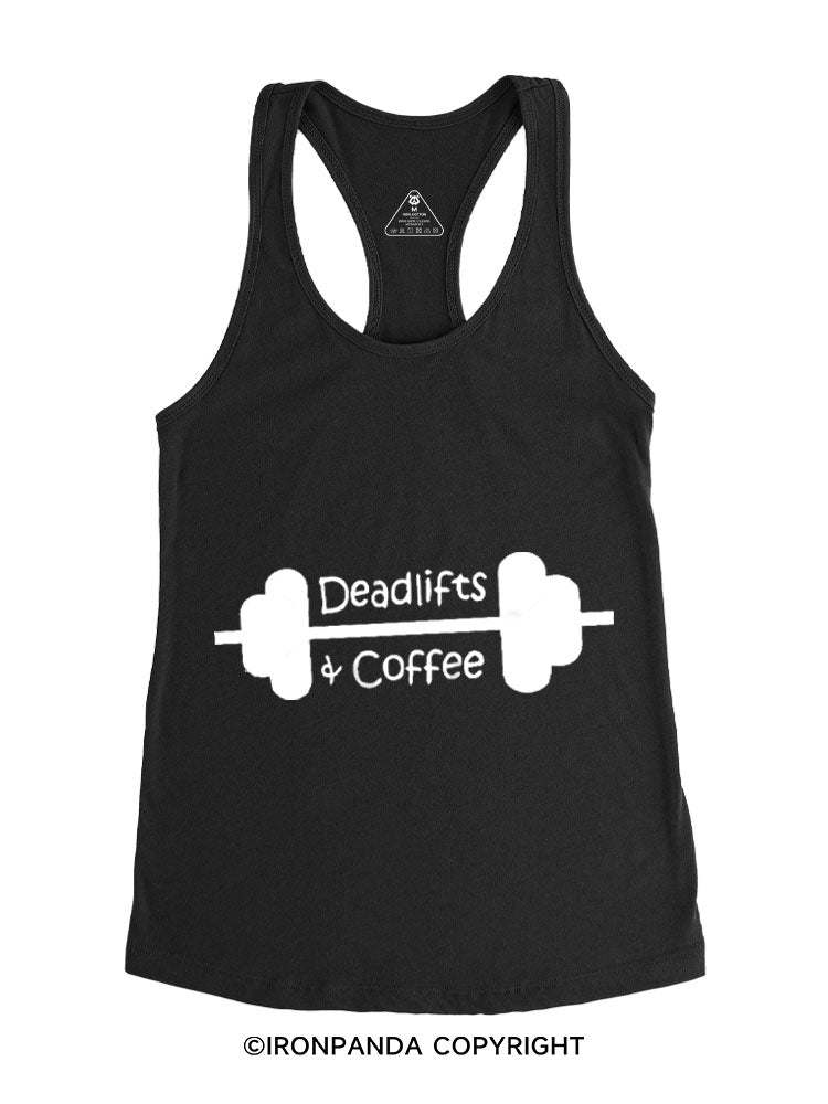 DEADLIFTS & COFFEE WORKOUT Gym Racerback Tank