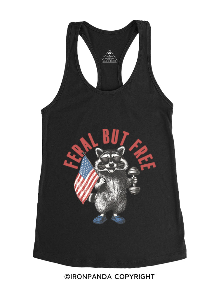 FERAL BUT FREE Gym Racerback Tank