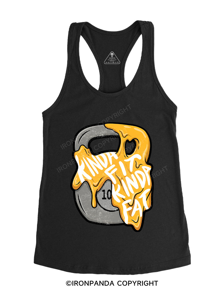 Kinda Fat Kinda Fit Gym Racerback Tank